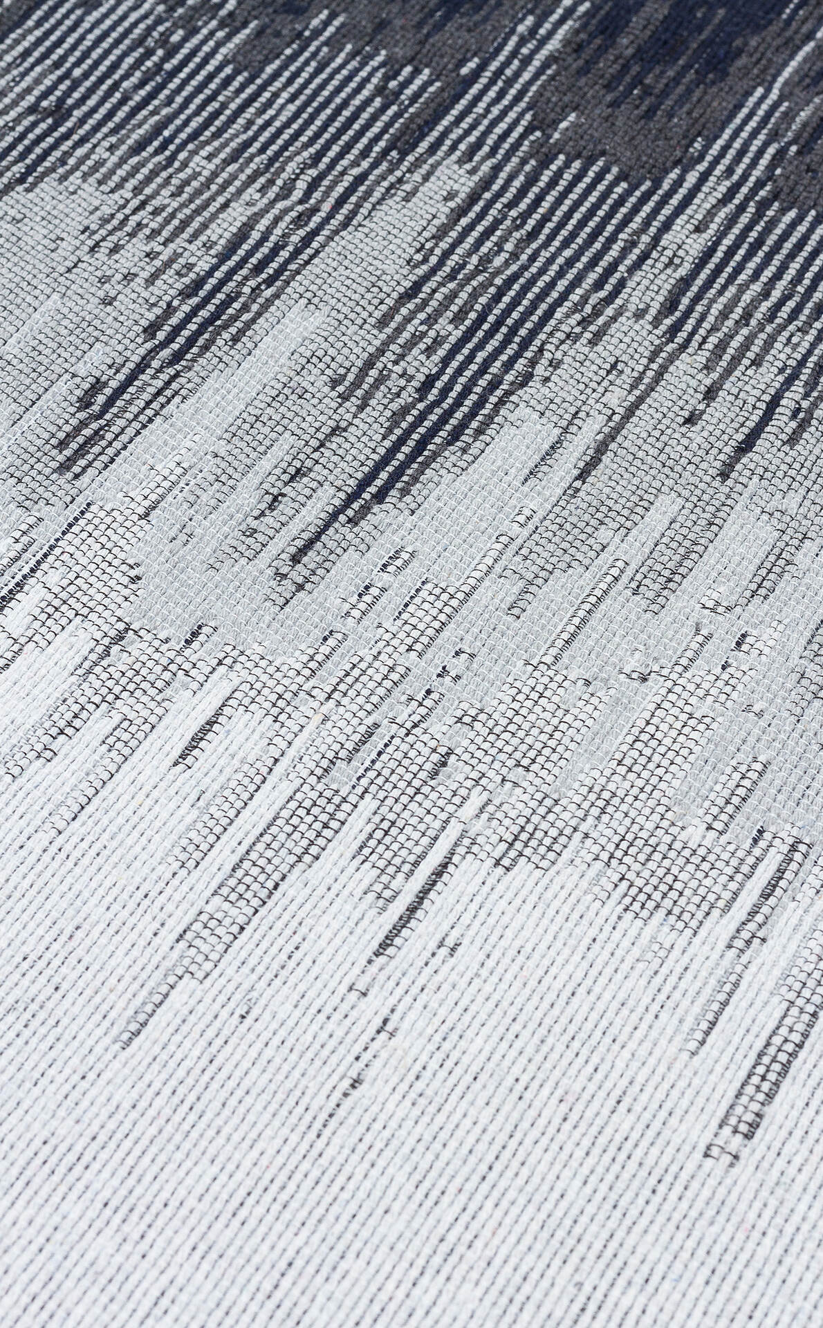 Arya AR 40 Siyah Beyaz - Yıkanabilir Çift Taraflı Modern Dokuma Kilim