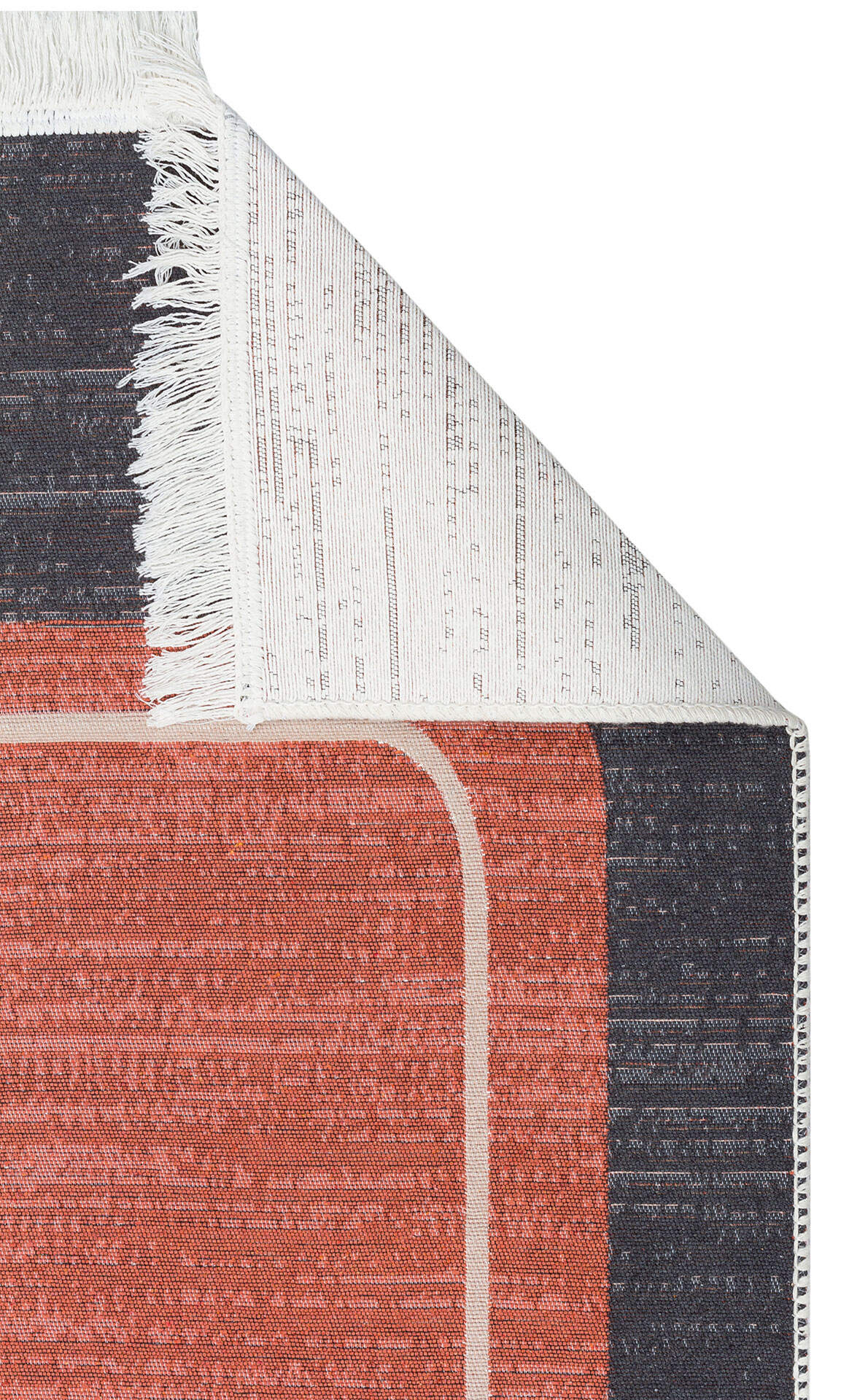 AR 36 BLACK TERRA - ARYA - Yıkanabilir Çift Taraflı Modern Desenli Dokuma Kilim