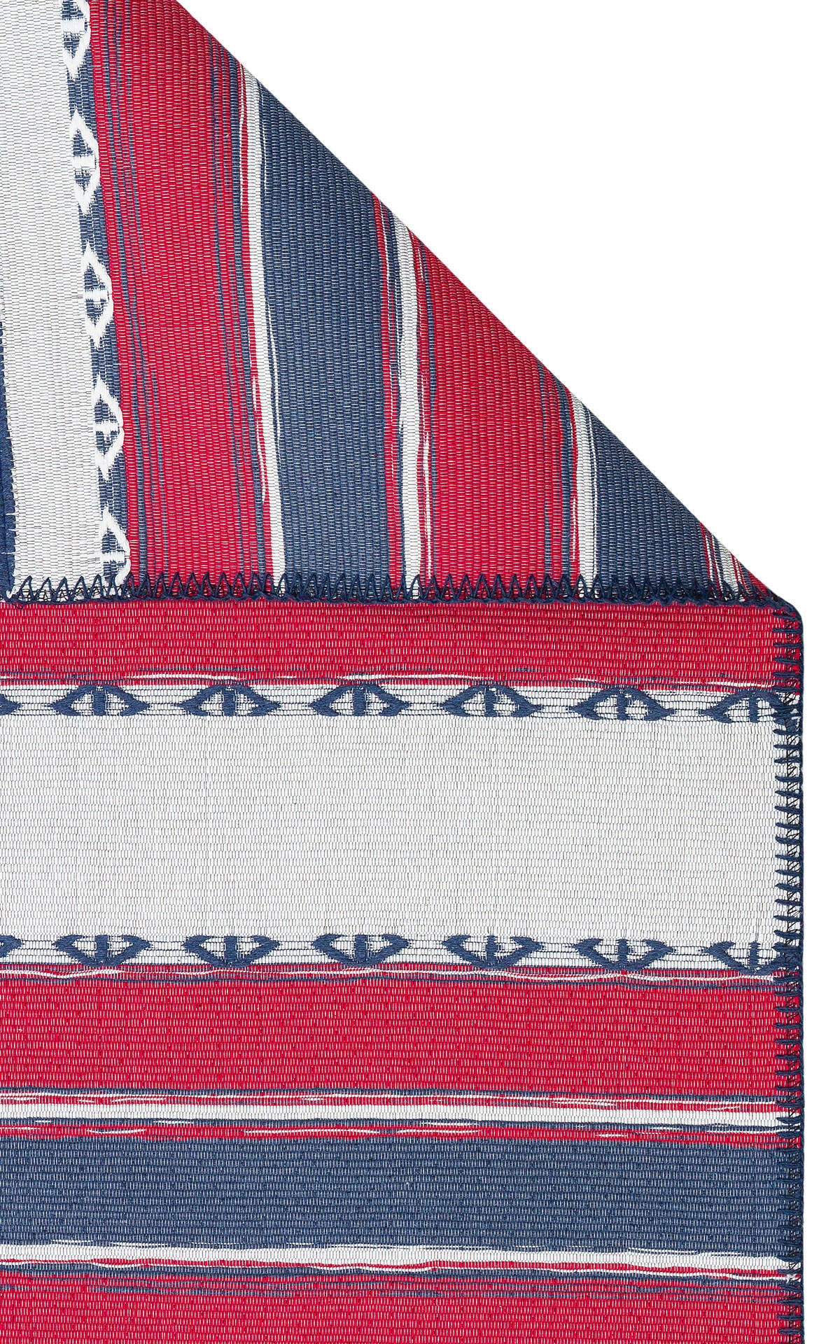 Arya Craft ARC 05 Kırmızı Lacivert - Yıkanabilir Çift Taraflı Modern Dokuma Kilim