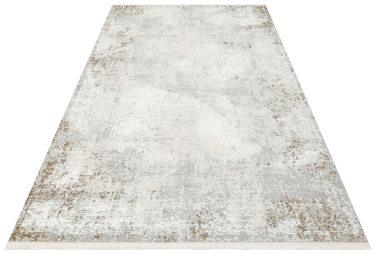 LGS 05 GREY BEIGE XW - LAGOS XW - Hav Toz Vermez Eskitme Desenli Modern Makine Halısı
