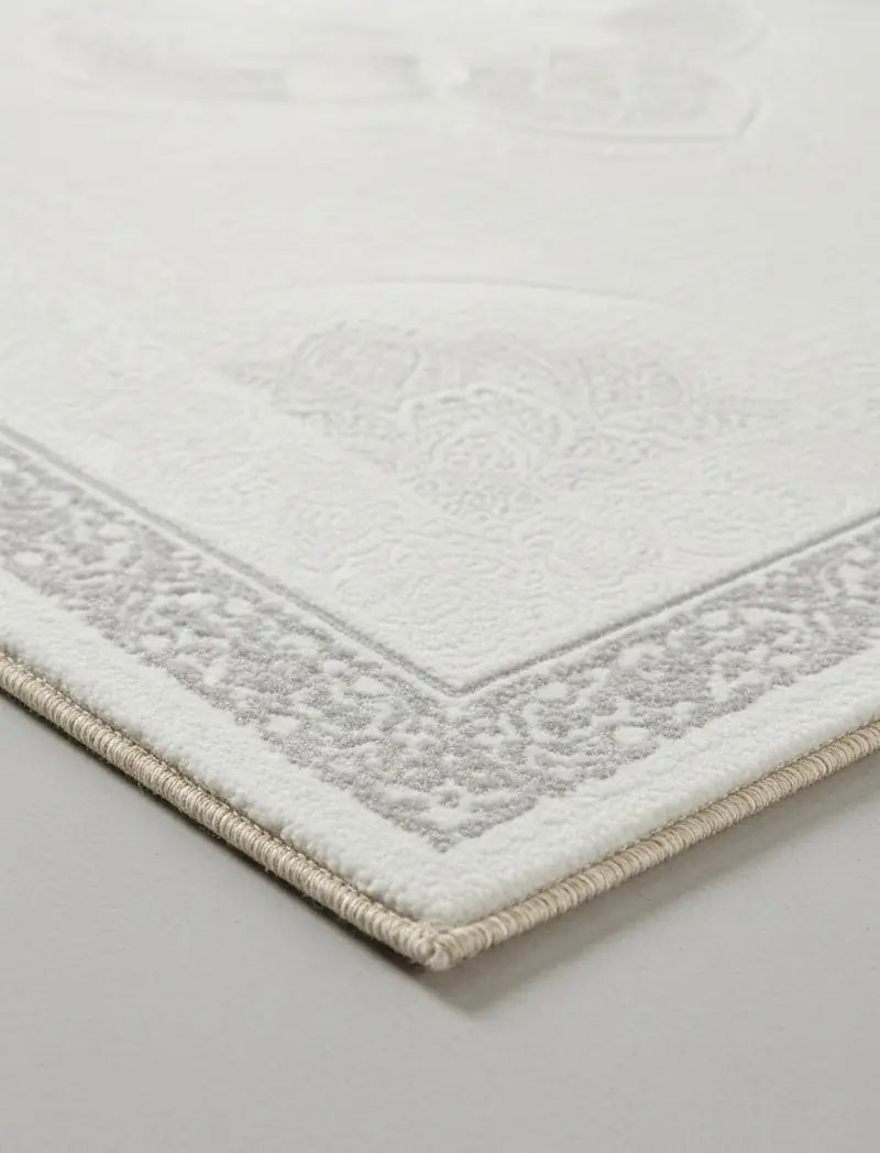 Arden 73395-97 Krem Modern Desenli Gri Akrilik Makine Halısı
