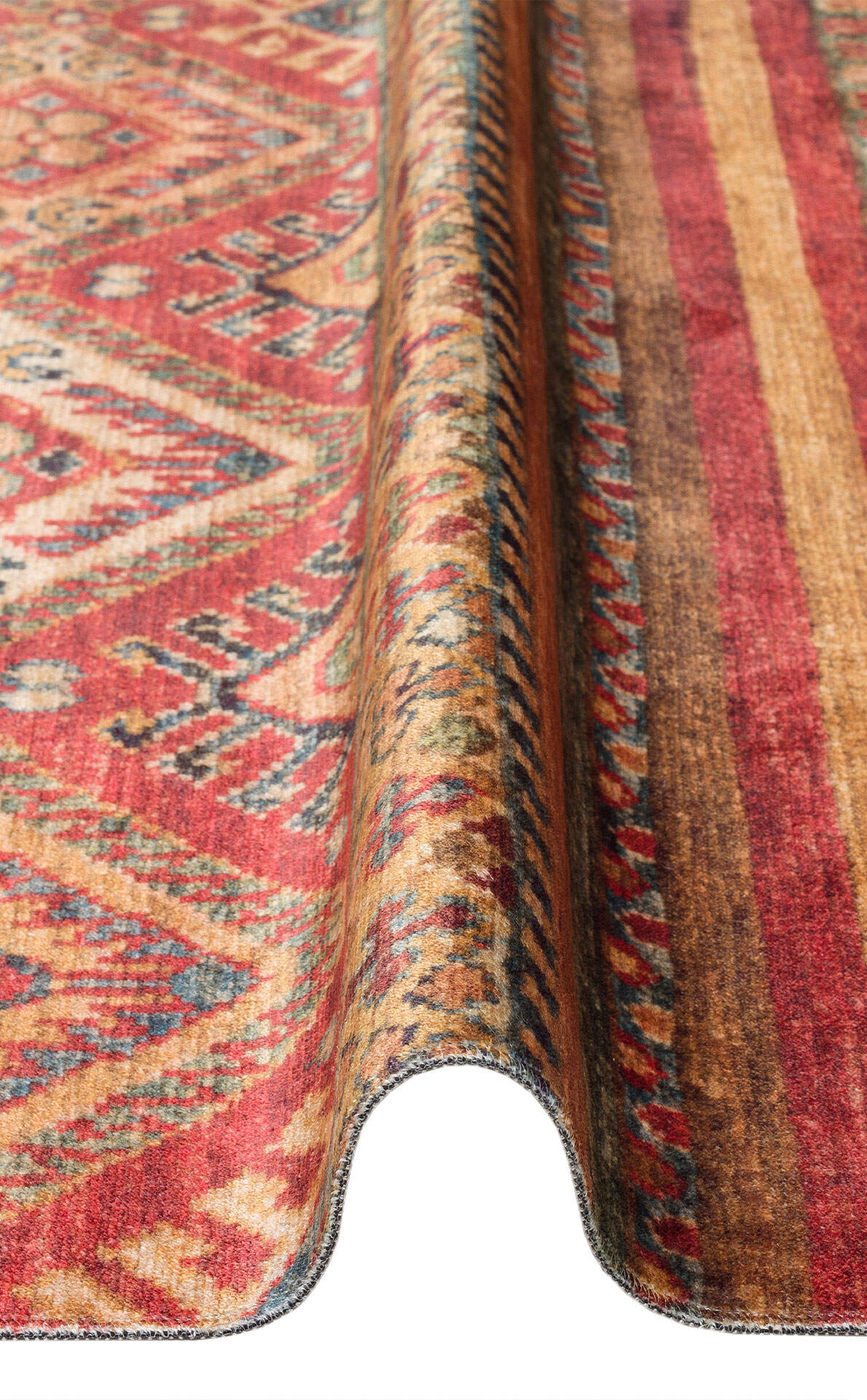 Antıque ATK 05 Çok Renkli - Yıkanabilir Kaymaz Antik Desenli Otantik Kilim