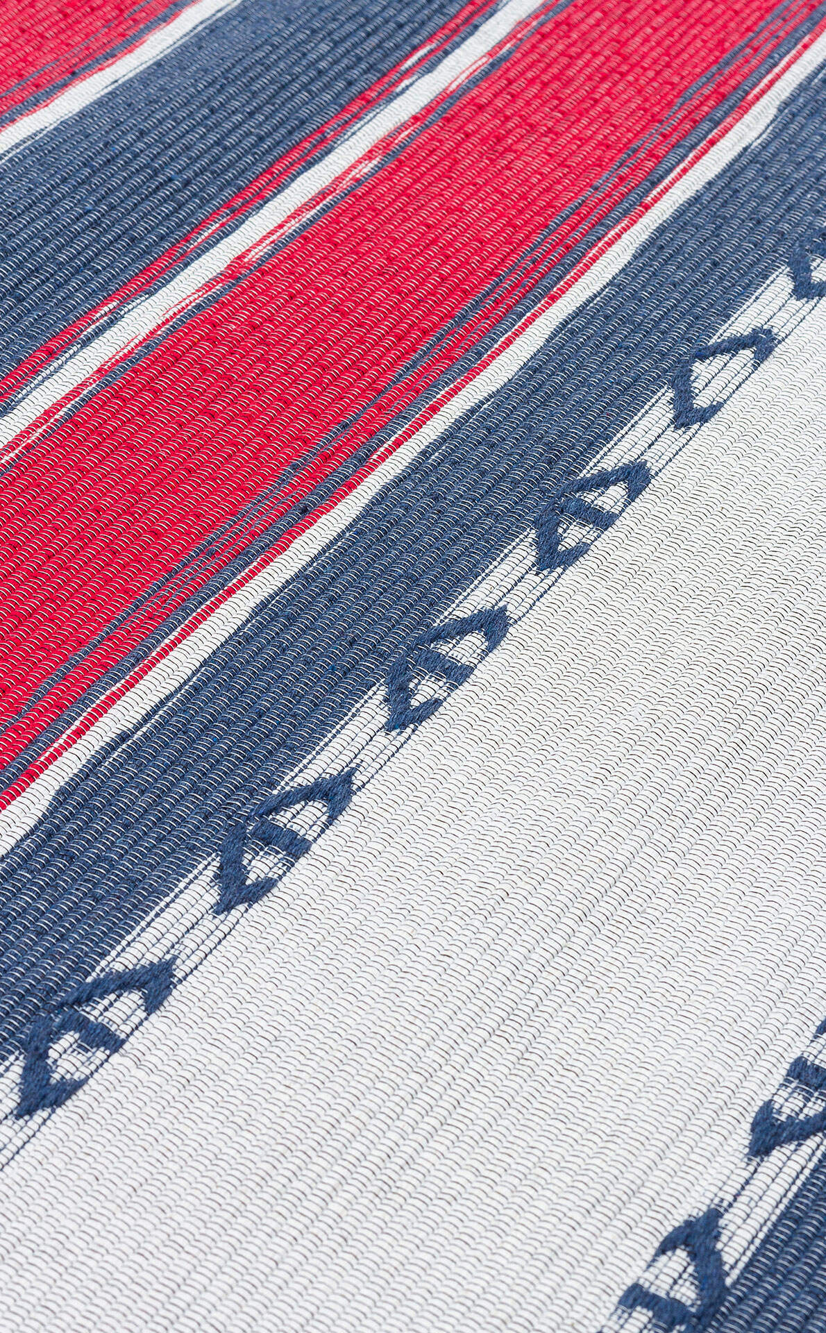 Arya Craft ARC 05 Kırmızı Lacivert - Yıkanabilir Çift Taraflı Modern Dokuma Kilim