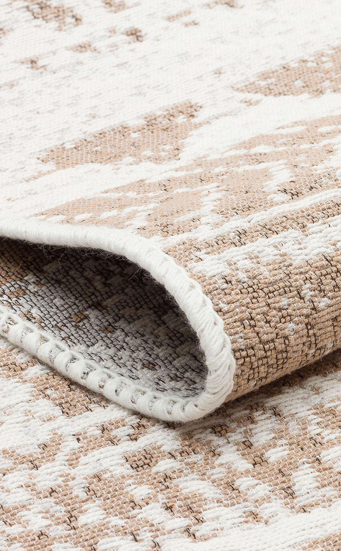 Arya AR 06 Naturel - Yıkanabilir Çift Taraflı Modern Dokuma Kilim