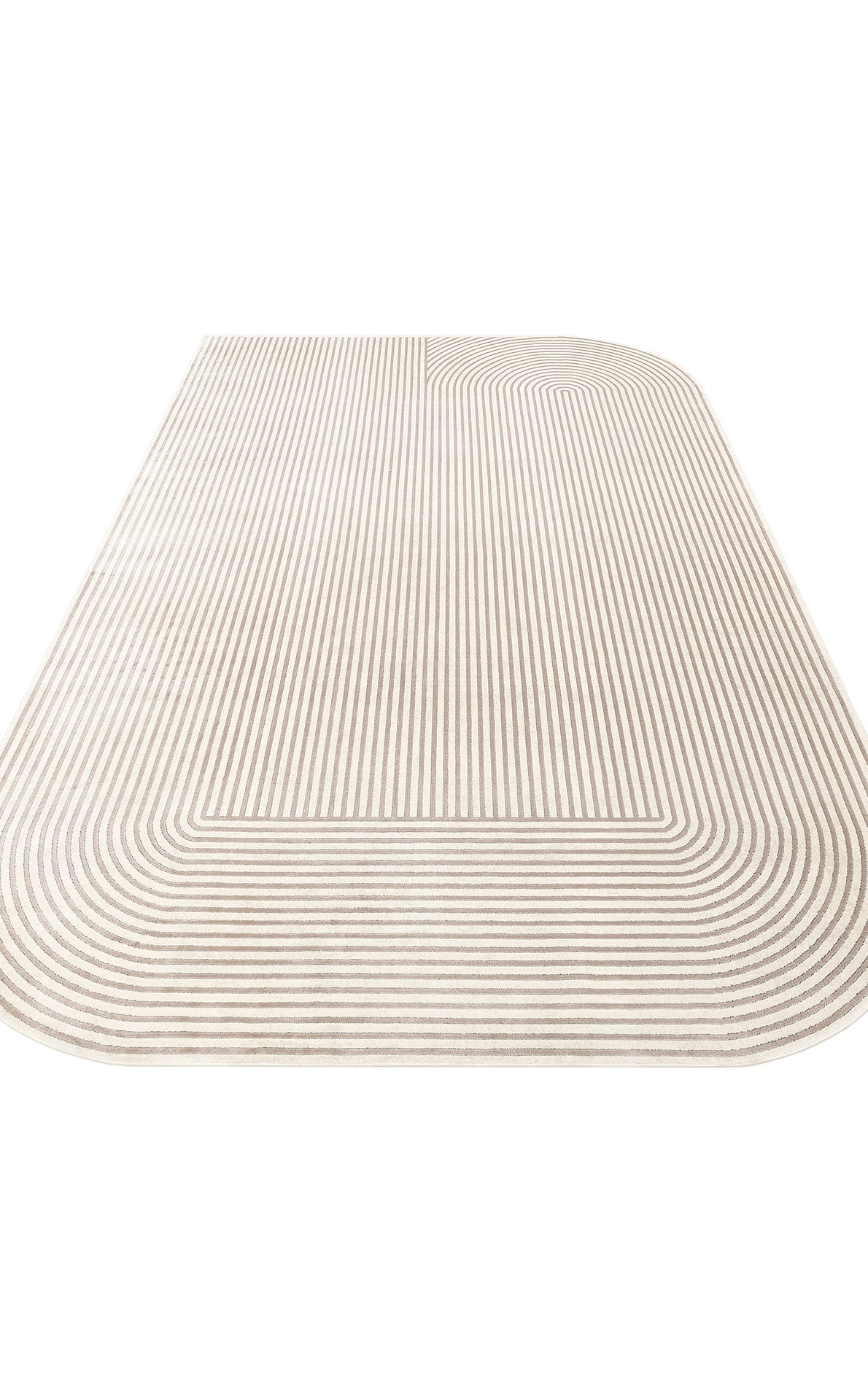 MRN 03 CREAM GREY - MERANO - Geometrik Desenli Yüksek Kalite Sık Dokuma Salon Halısı