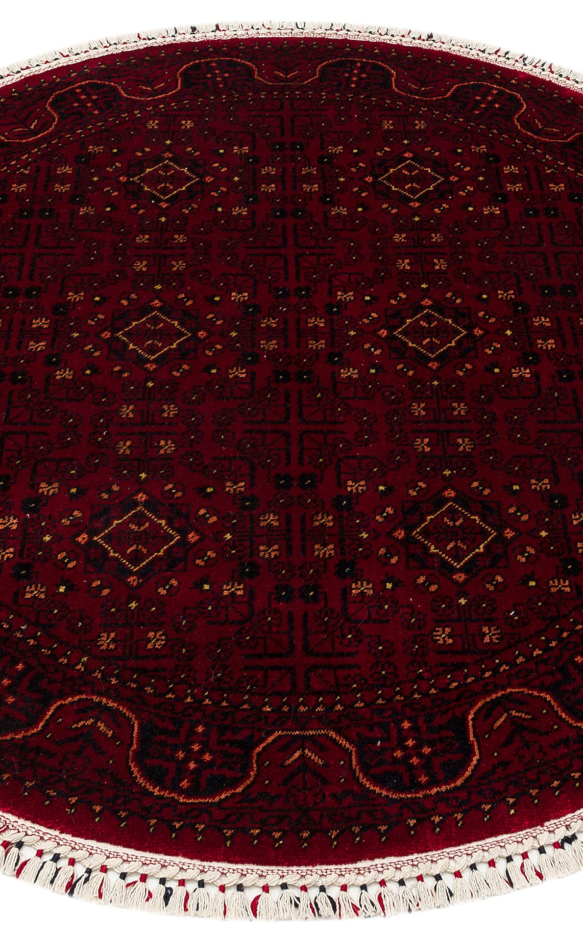 960 RED Q - NOSTALJI - Afgan Desenli El Emeği ile Özel Tezgahlarda Üretilen Tensel Uşak Halısı
