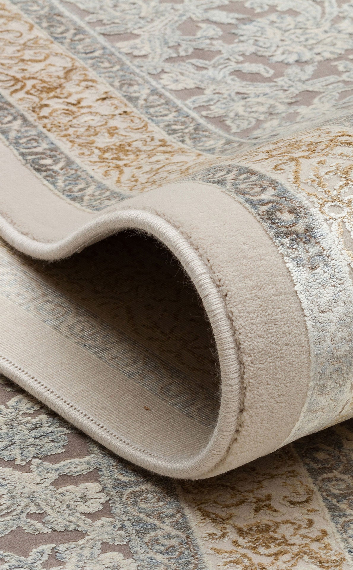 MHL 08 CREAM GREY - MAHAL - Klasik Desenli Yüksek Kalite Sık Dokuma Salon Halısı