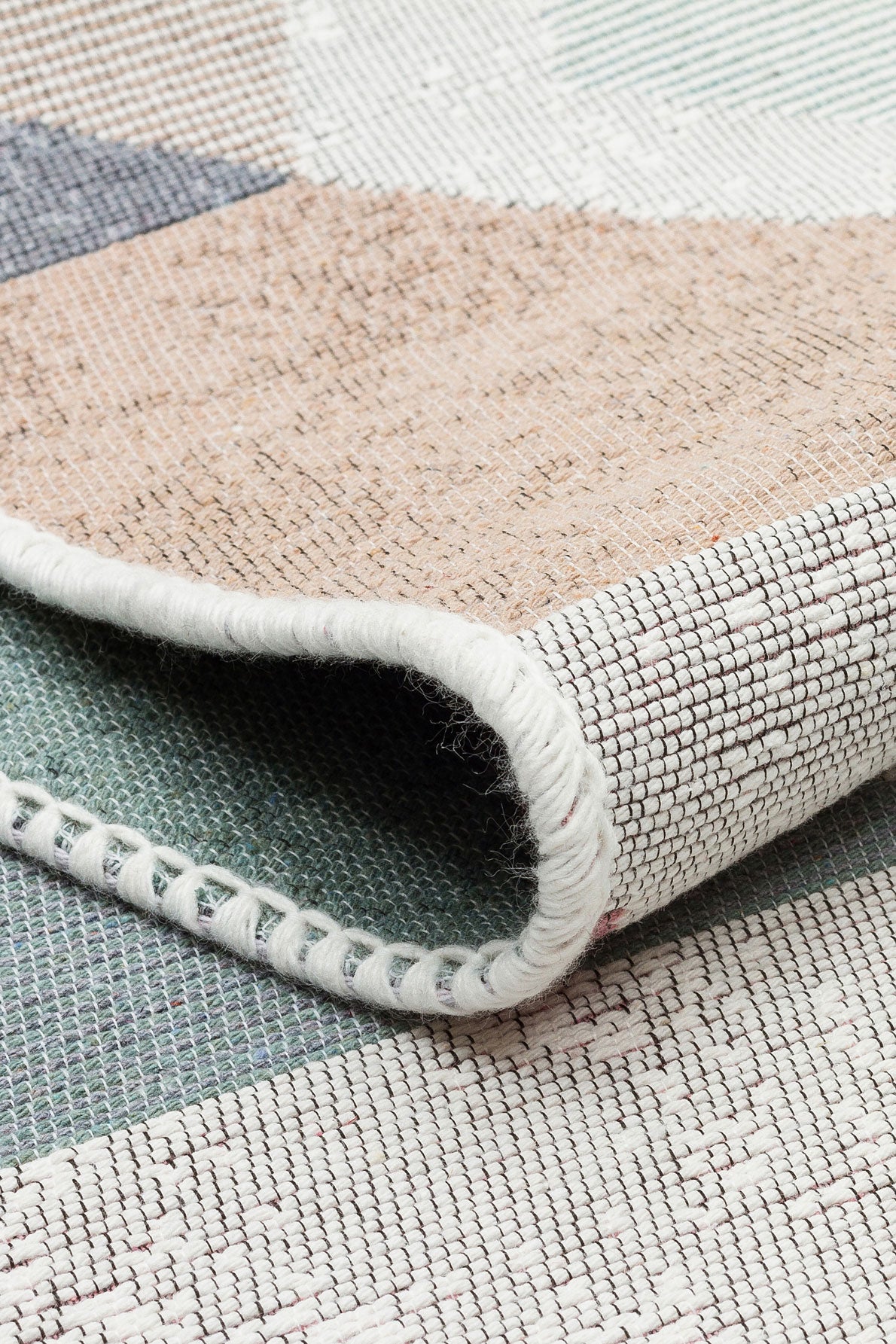 Arya AR 10 Mavi Pembe - Yıkanabilir Çift Taraflı Modern Dokuma Kilim