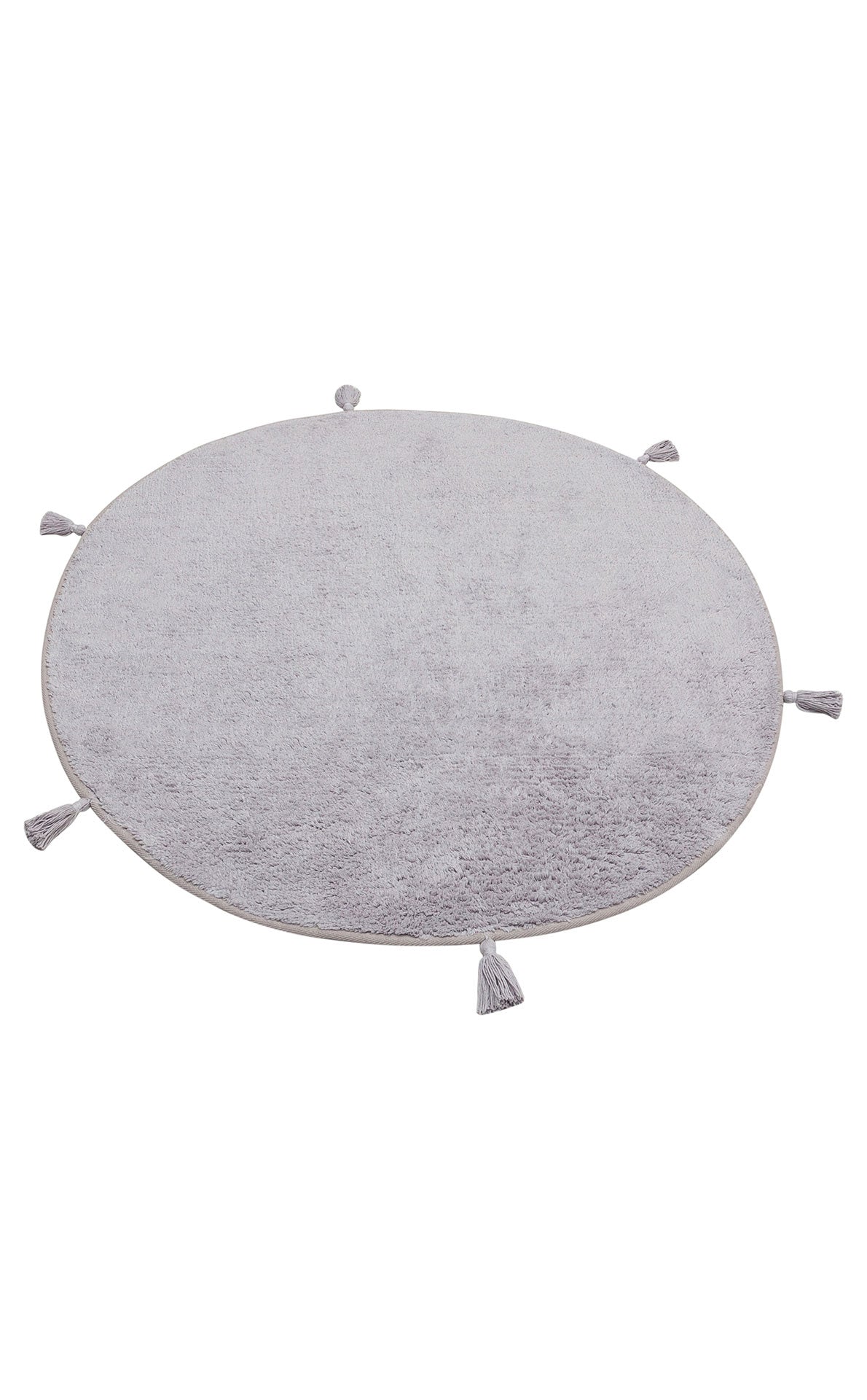 Cotton Boon CBN Plain Gri - Yıkanabilir Kaymaz Naturel Pamuk Bebek Halısı