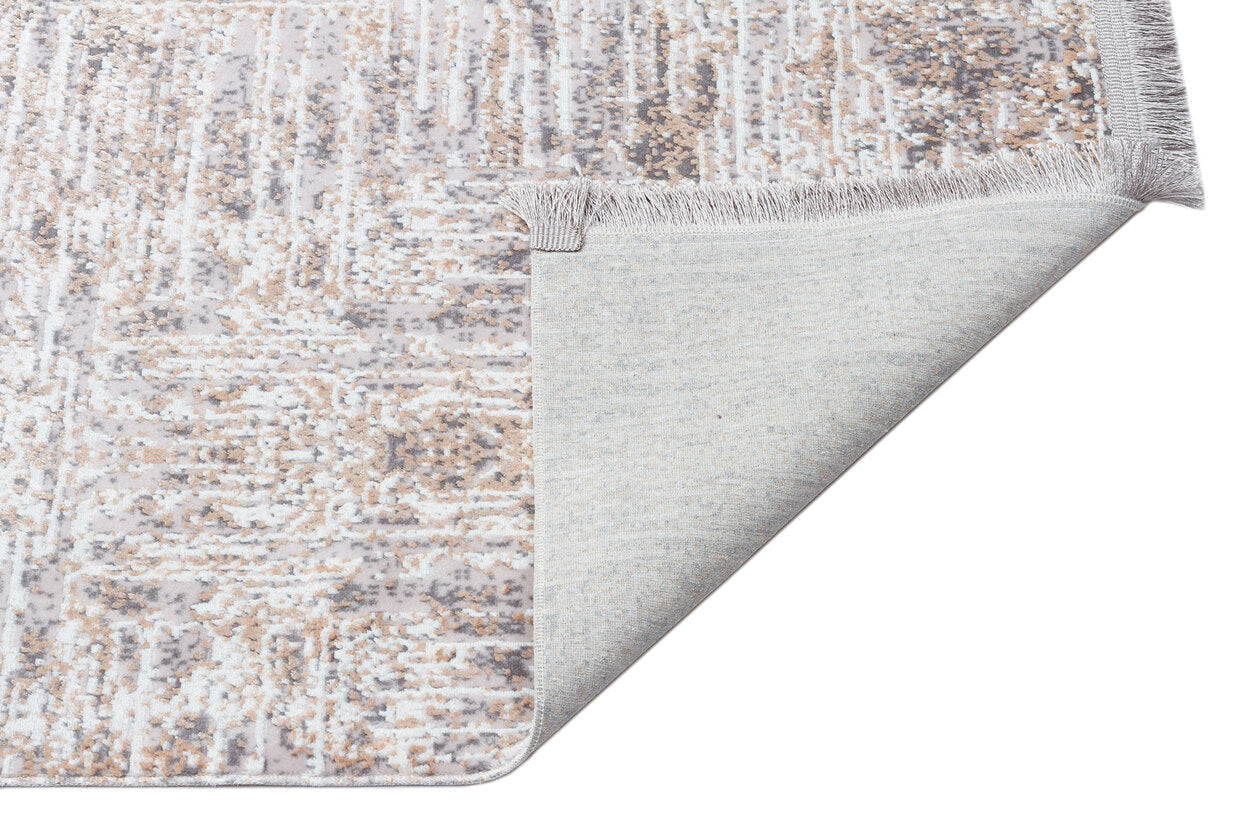 ST 08 BEIGE GOLD XW - SATEEN - Hav Toz Vermez Yıkanabilir Kaymaz İnce Dokuma Modern Halı