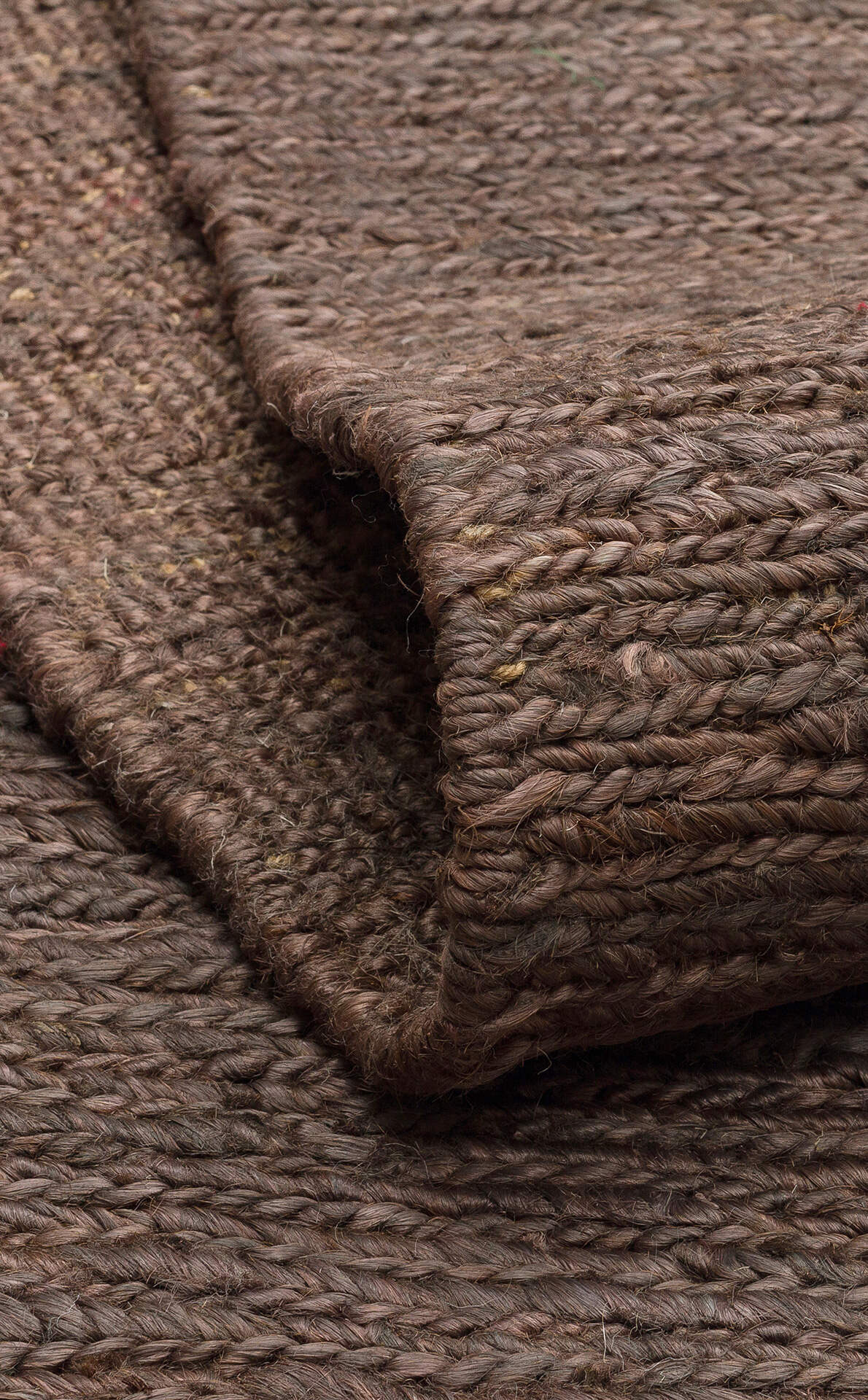 SMK PLAIN BROWN - SOUMAK - Soumak Örgülü Naturel Kendir Halı