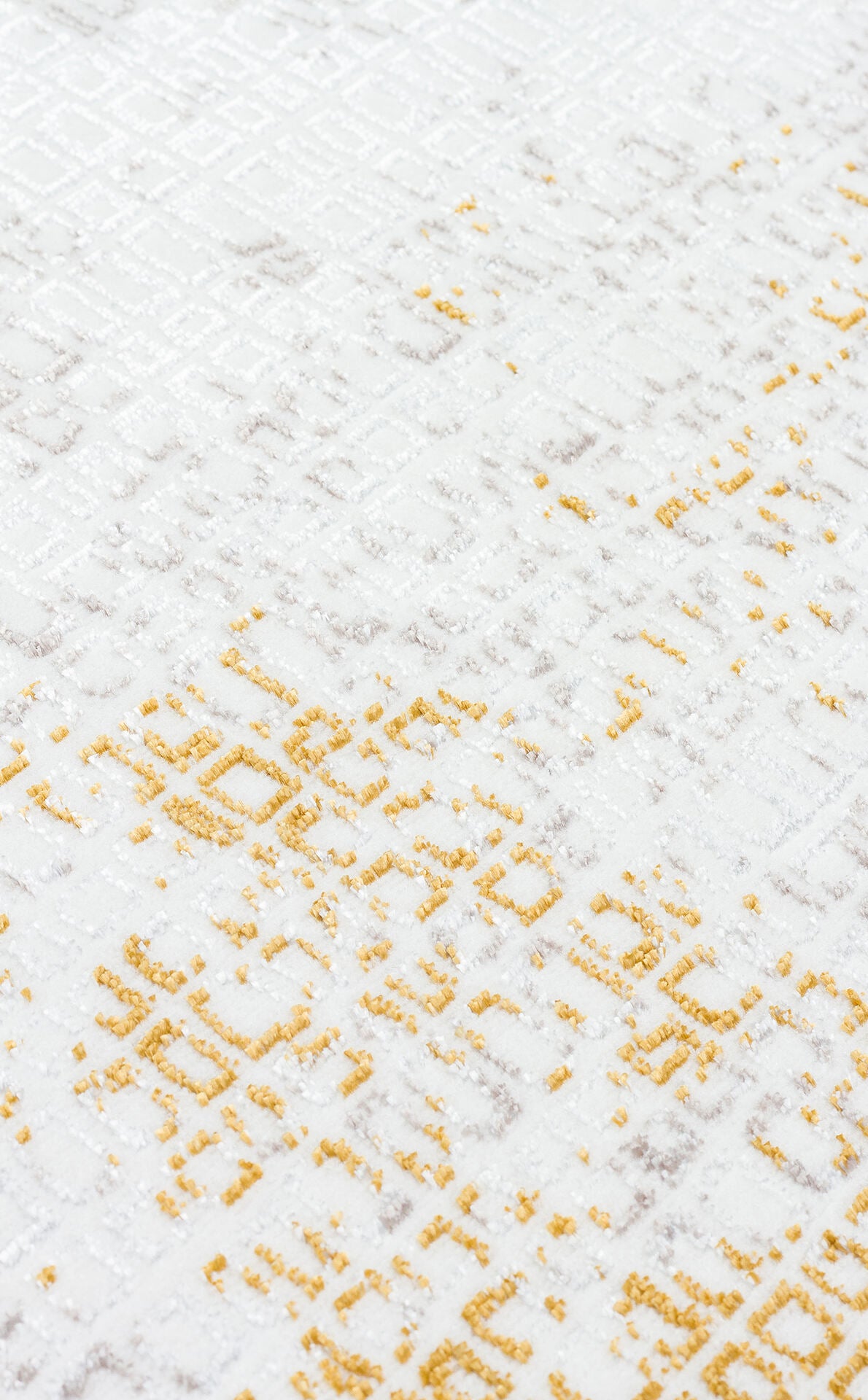 ST 108 CREAM GOLD - SATEEN - Yıkanabilir Kaymaz Tabanlı Hav Vermez Sık Dokuma Modern Halı