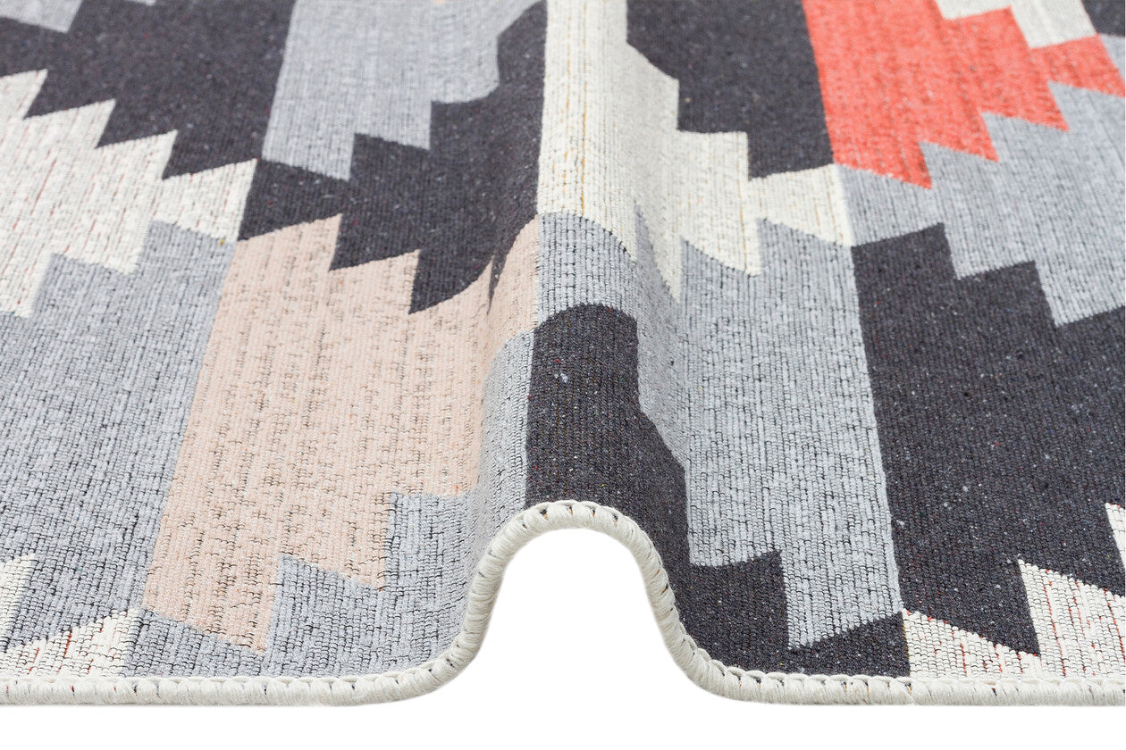 Arya AR 20 Çok Renkli - Yıkanabilir Çift Taraflı Modern Dokuma Kilim