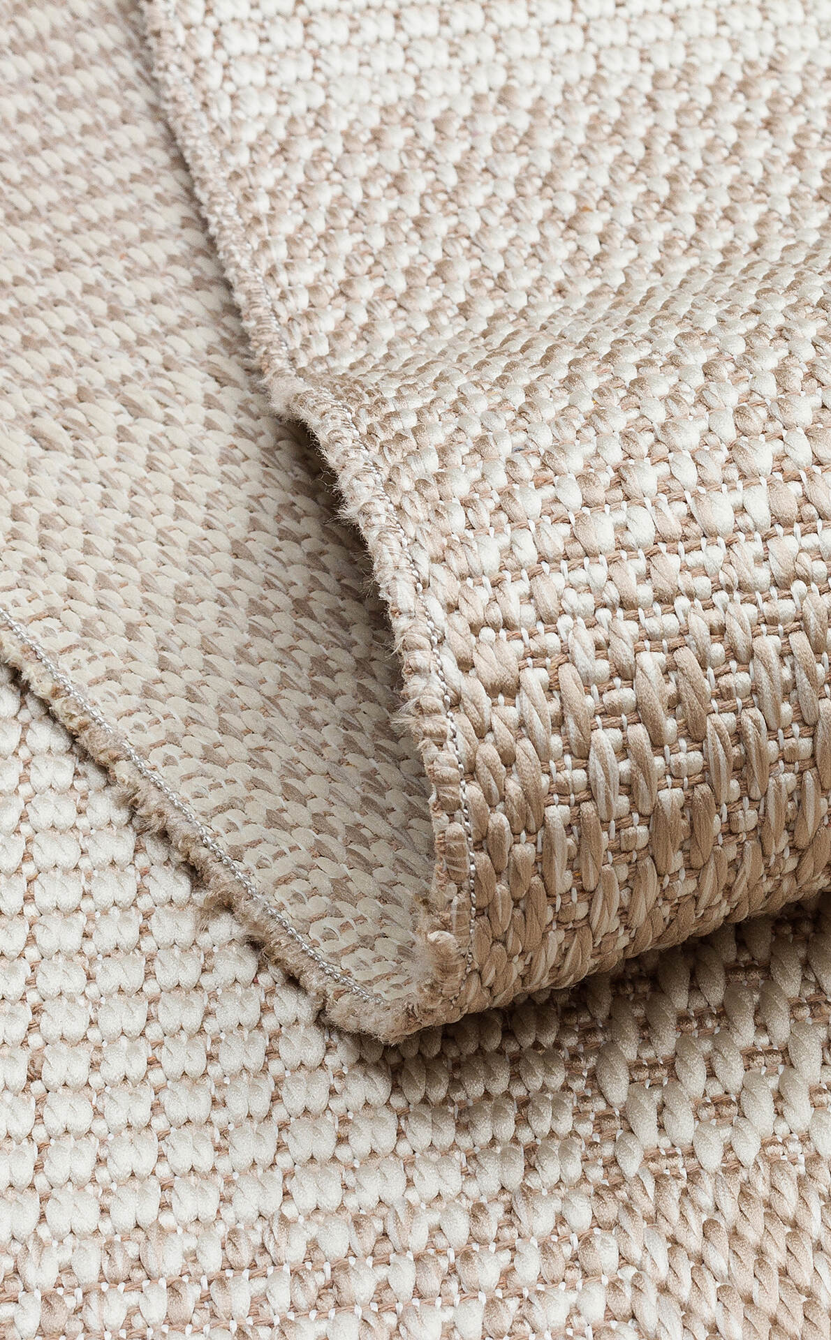 Mono MNO 01 Bej - Yıkanabilir Kaymaz Kilim Halı