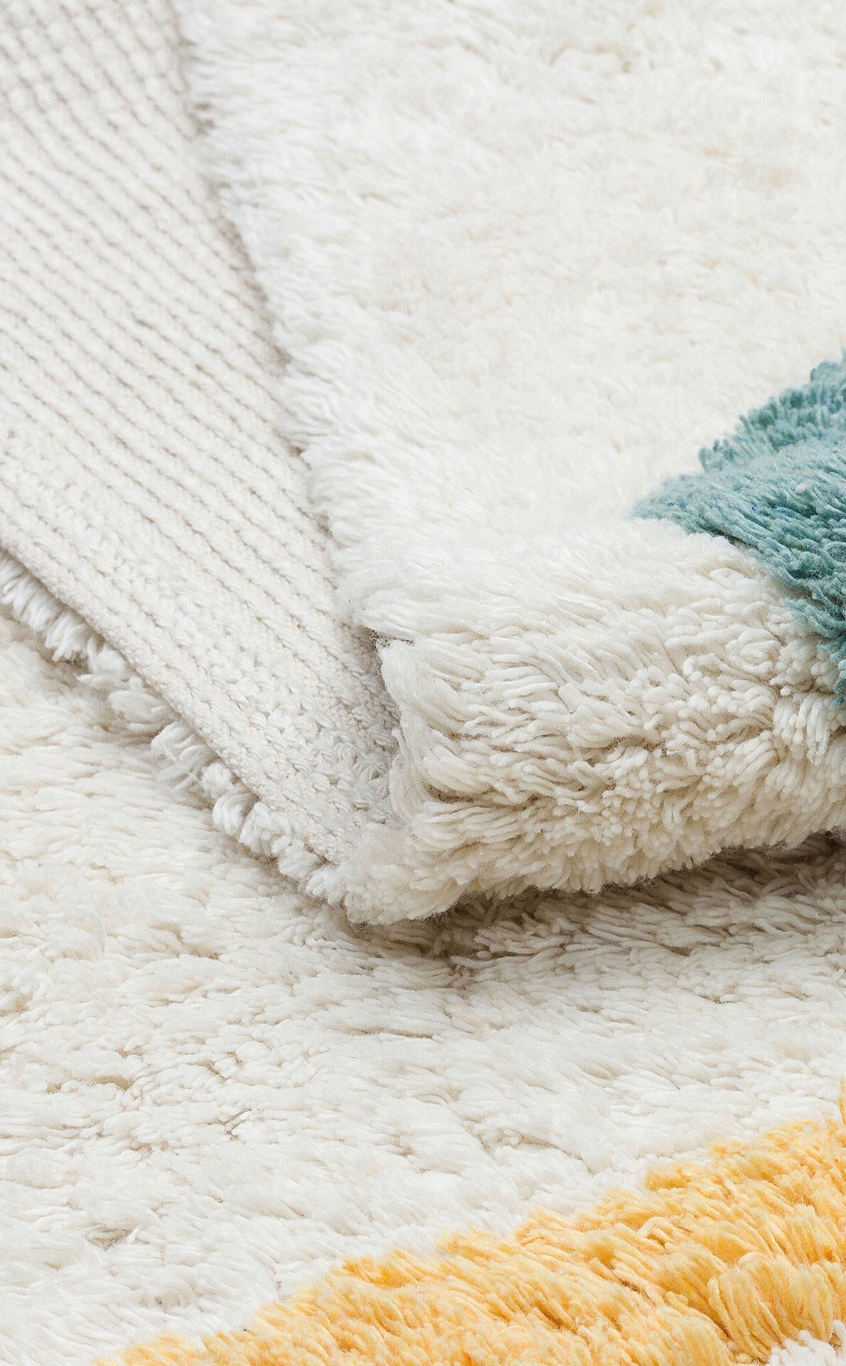 Cotton Boon XW CBN 02 Çok Renkli - Yıkanabilir Kaymaz Naturel Pamuk Bebek Halısı