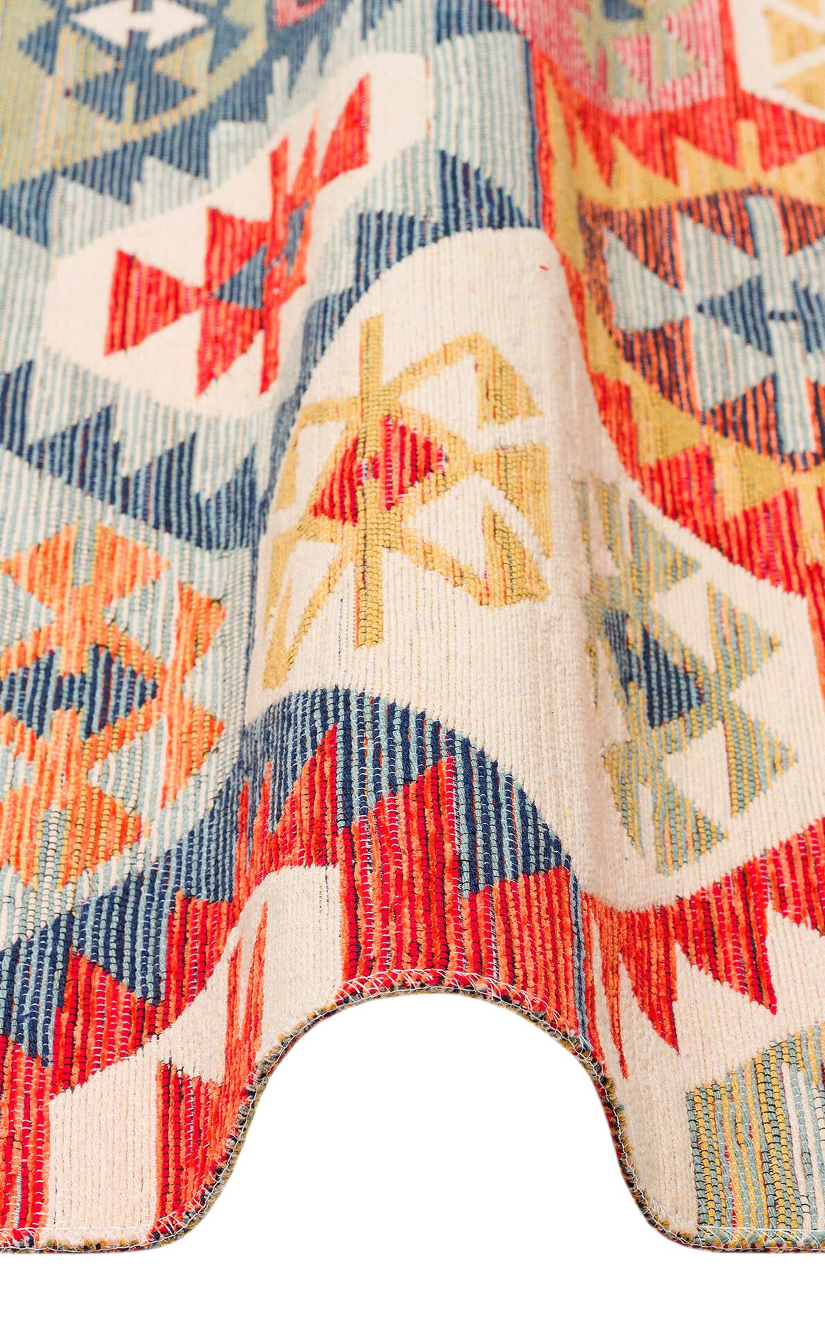 Nomad NMD 01 Çok Renkli - Çift Taraflı Yıkanabilir Kilim | Otantik Kilim