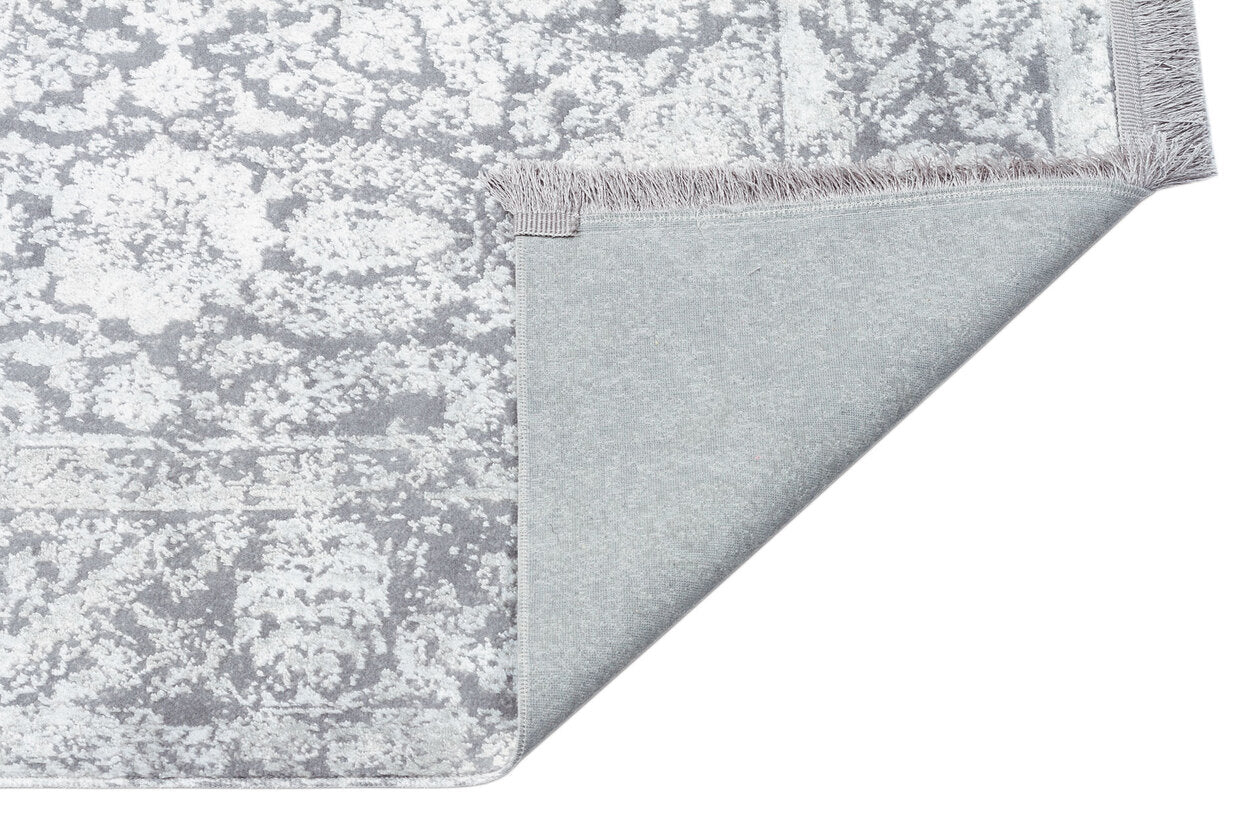 ST 02 GREY XW - SATEEN - Hav Toz Vermez Yıkanabilir Kaymaz İnce Dokuma Modern Halı