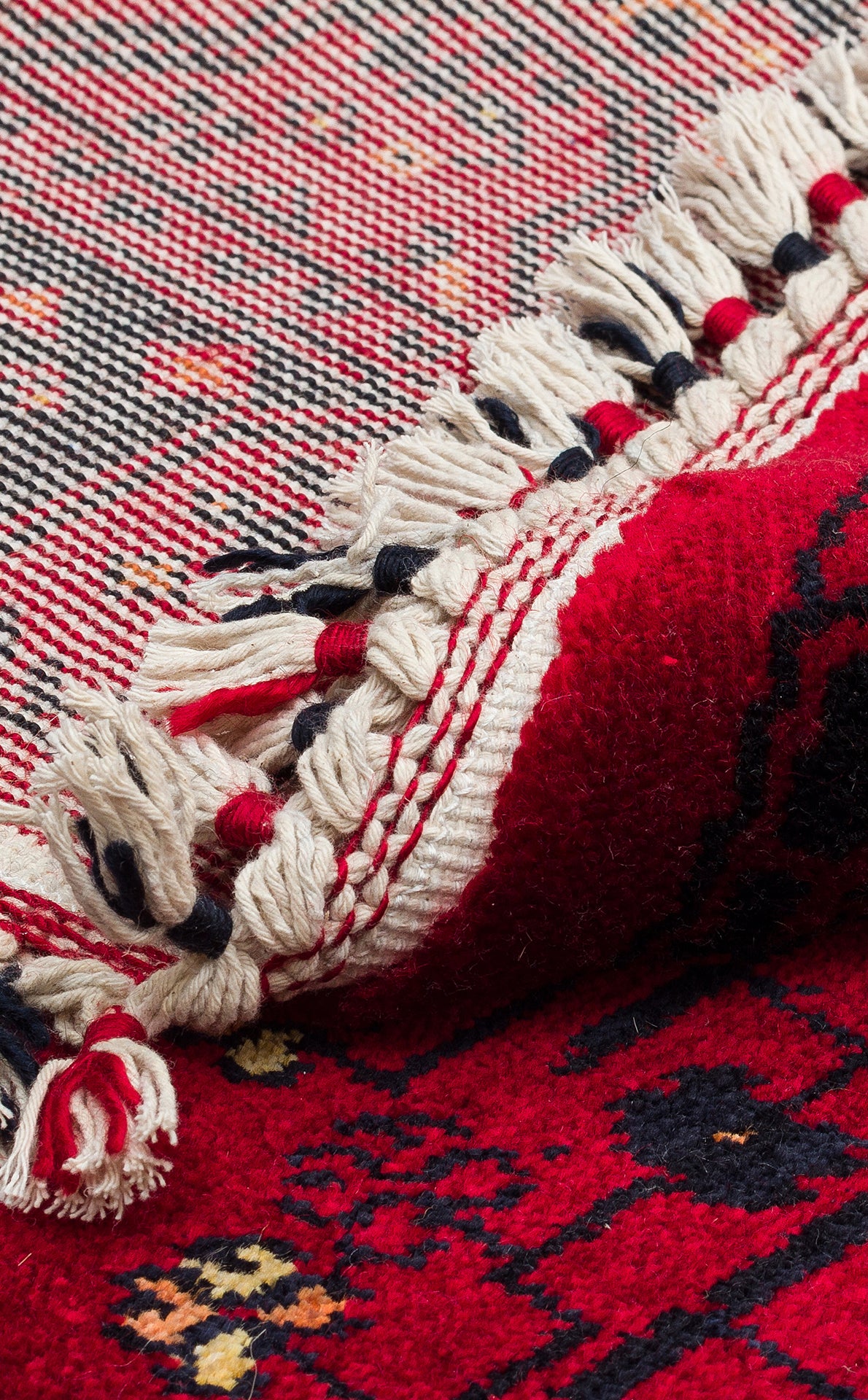 959 RED Q - NOSTALJI - Afgan / Yağcıbedir Tezgahlarda Üretilen Tensel Uşak Halısı