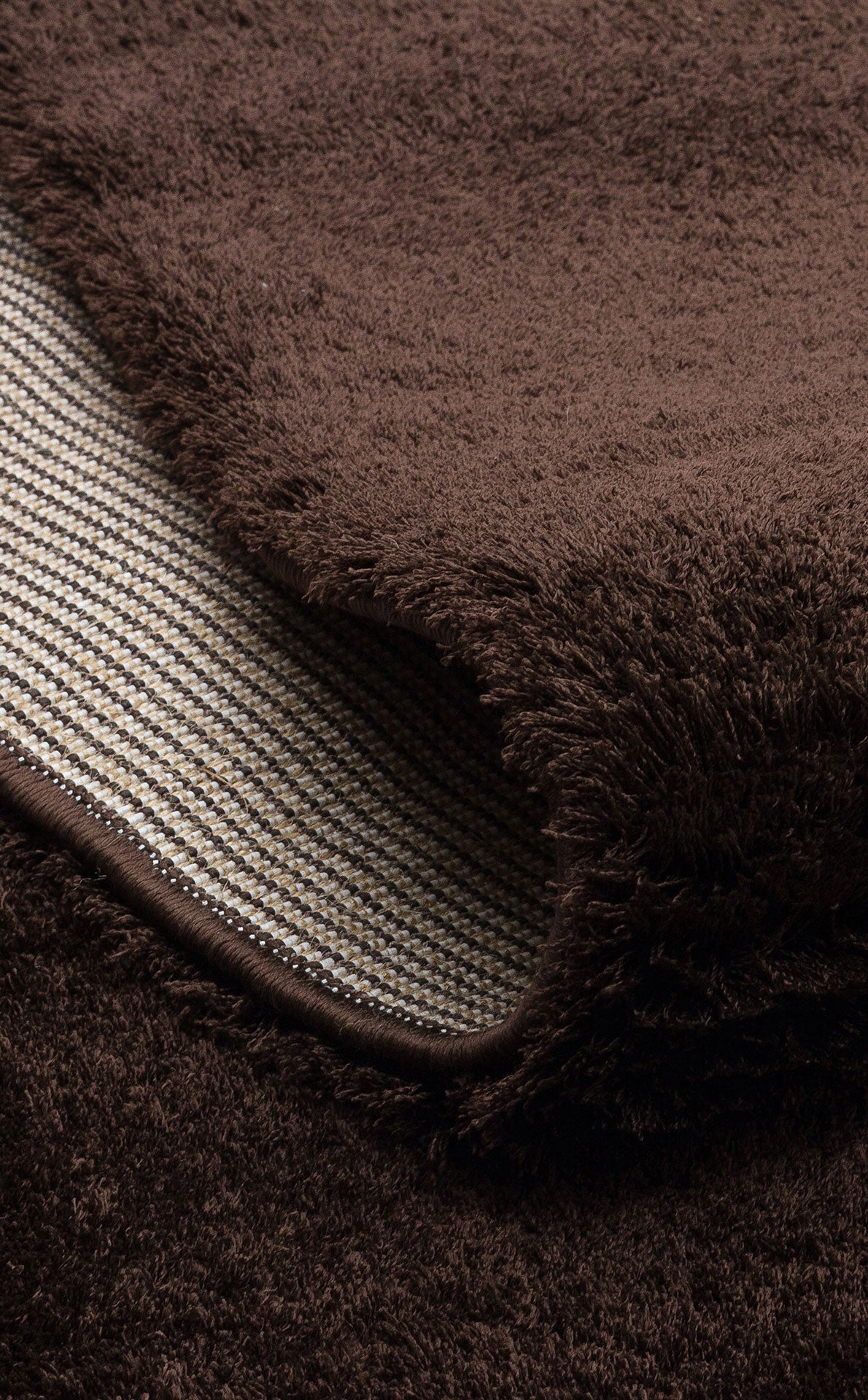 1006 BROWN - COMFORT - Kolay Kullanımlı Hav Toz Vermez Yumuşak Dokulu Modern Pofuduk Shaggy Halı
