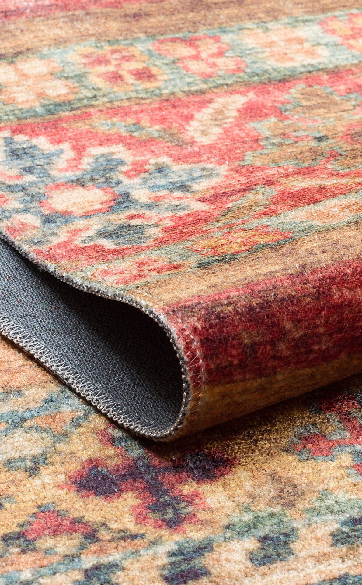 Antıque ATK 05 Çok Renkli - Yıkanabilir Kaymaz Antik Desenli Otantik Kilim