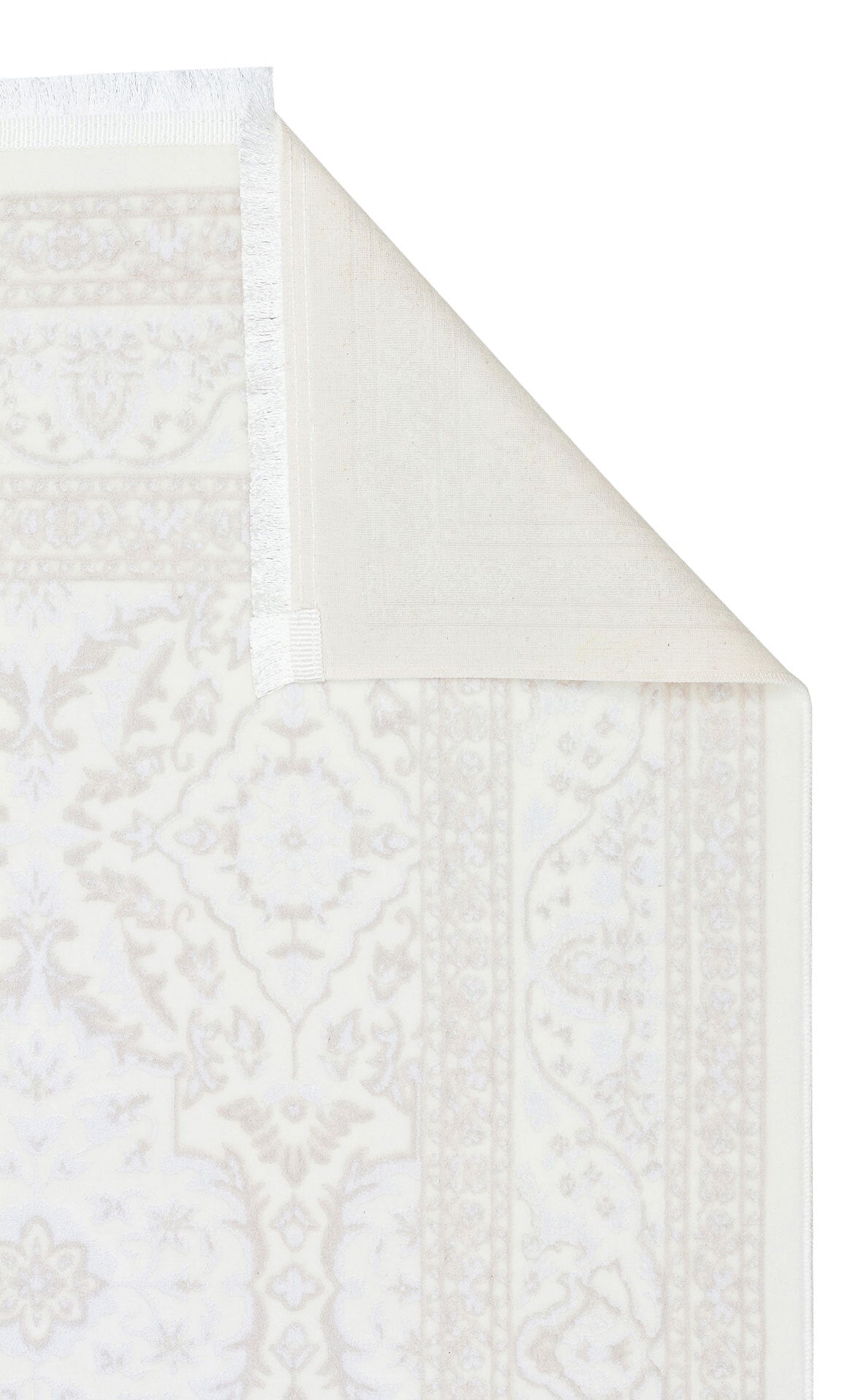 ST 19 WHITE XW - SATEEN - Hav Toz Vermez Yıkanabilir Kaymaz İnce Dokuma Modern Halı