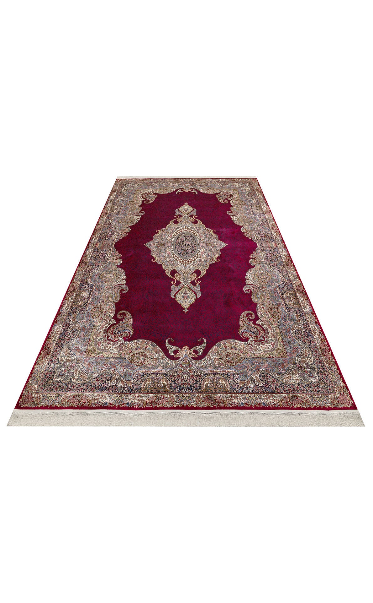 Isfahan Seccade ISF 02 Kırmızı - Viskon Klasik Desenli Seccade Sık Dokuma Seccade