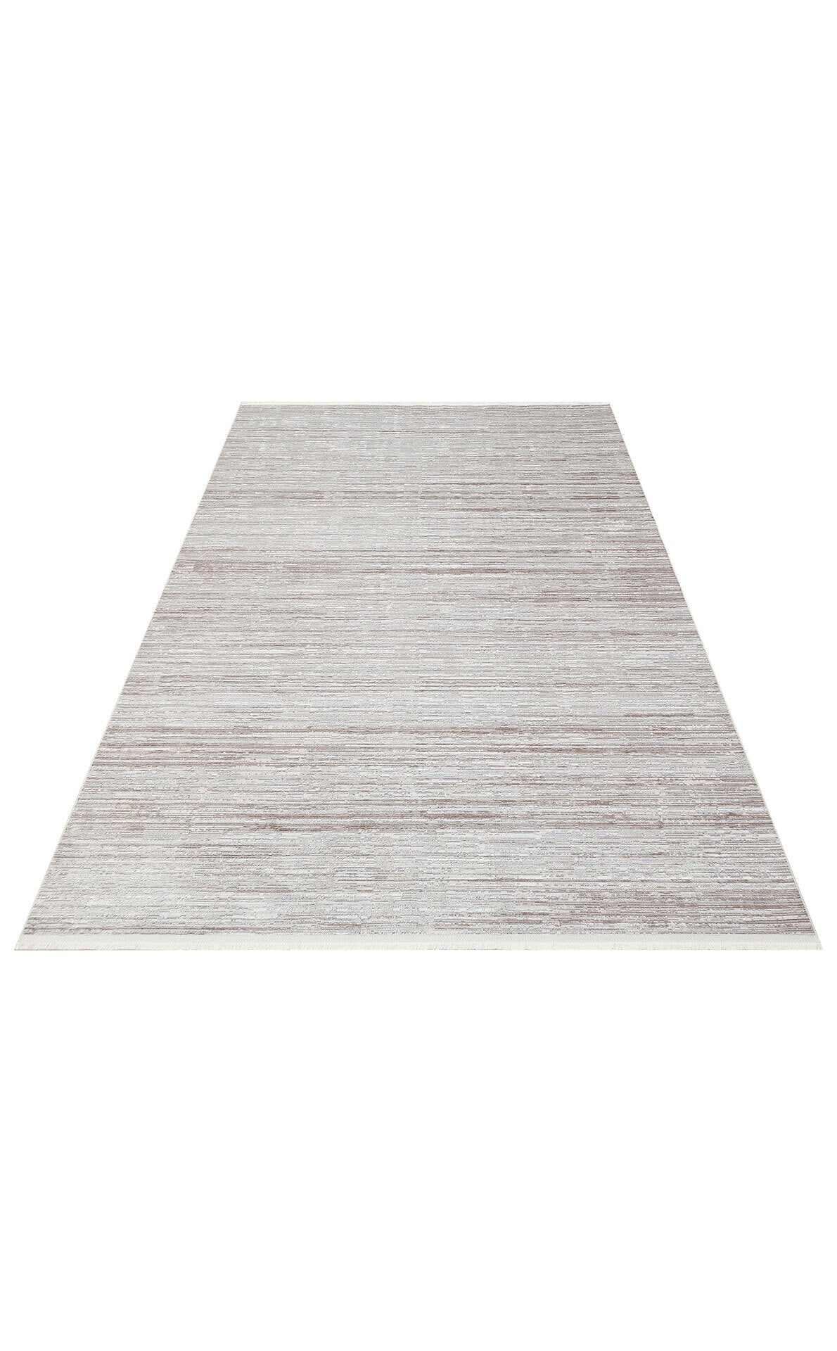 ST 107 LIGHT GREY - SATEEN - Yıkanabilir Kaymaz Tabanlı Hav Vermez Sık Dokuma Modern Halı