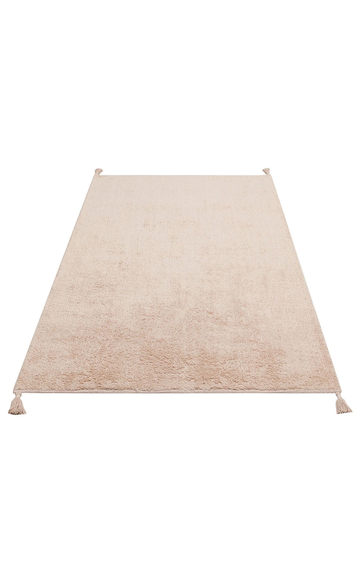 Cotton Boon CBN Plain Bej -Yıkanabilir Kaymaz Naturel Pamuk Bebek Halısı