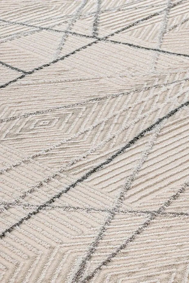 Moda 1080 Gri Minimal ve Modern Tasarımlı Oturma Odası Halısı