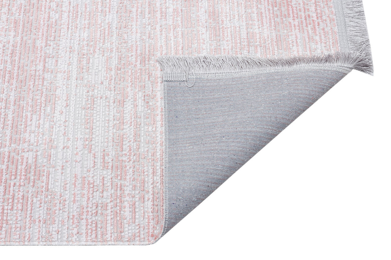 ST 09 PINK XW - SATEEN - Hav Toz Vermez Yıkanabilir Kaymaz İnce Dokuma Modern Halı