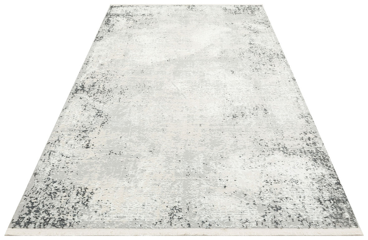 LGS 05 CREAM GREY XW - LAGOS XW - Hav Toz Vermez Eskitme Desenli Modern Makine Halısı
