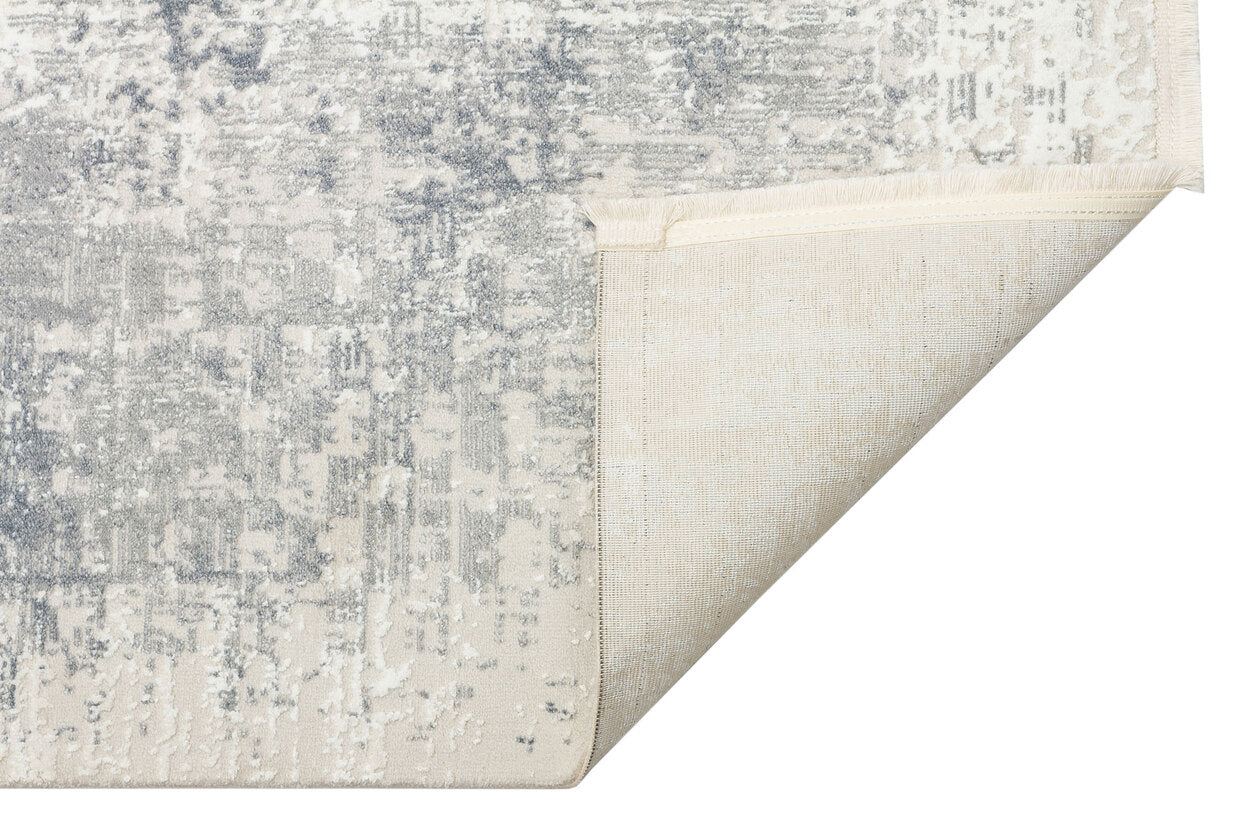 LGS 07 CREAM SILVER XW - LAGOS XW - Hav Toz Vermez Eskitme Desenli Modern Makine Halısı