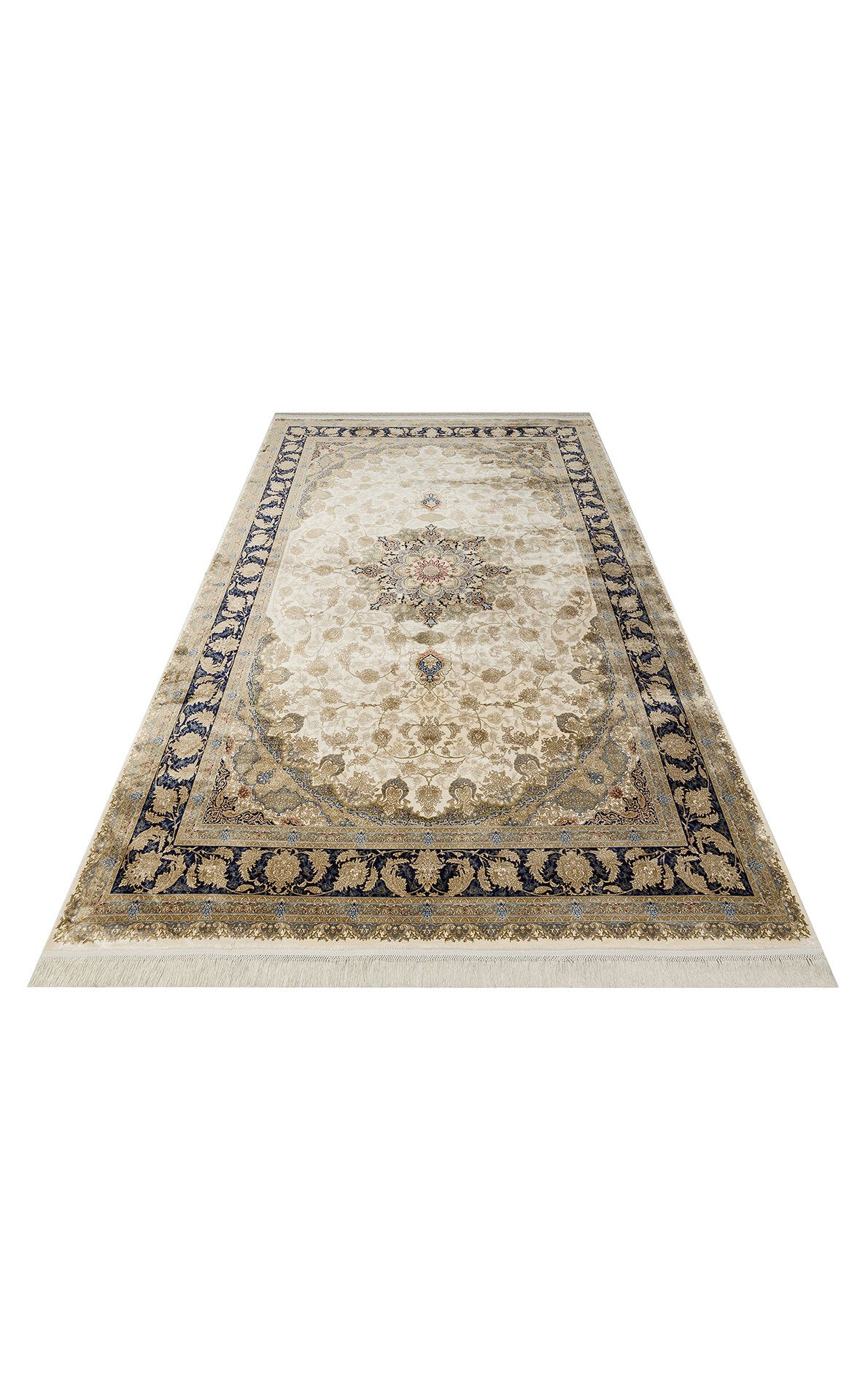 Isfahan Seccade ISF 04 Krem - Viskon Klasik Desenli Seccade Sık Dokuma Seccade