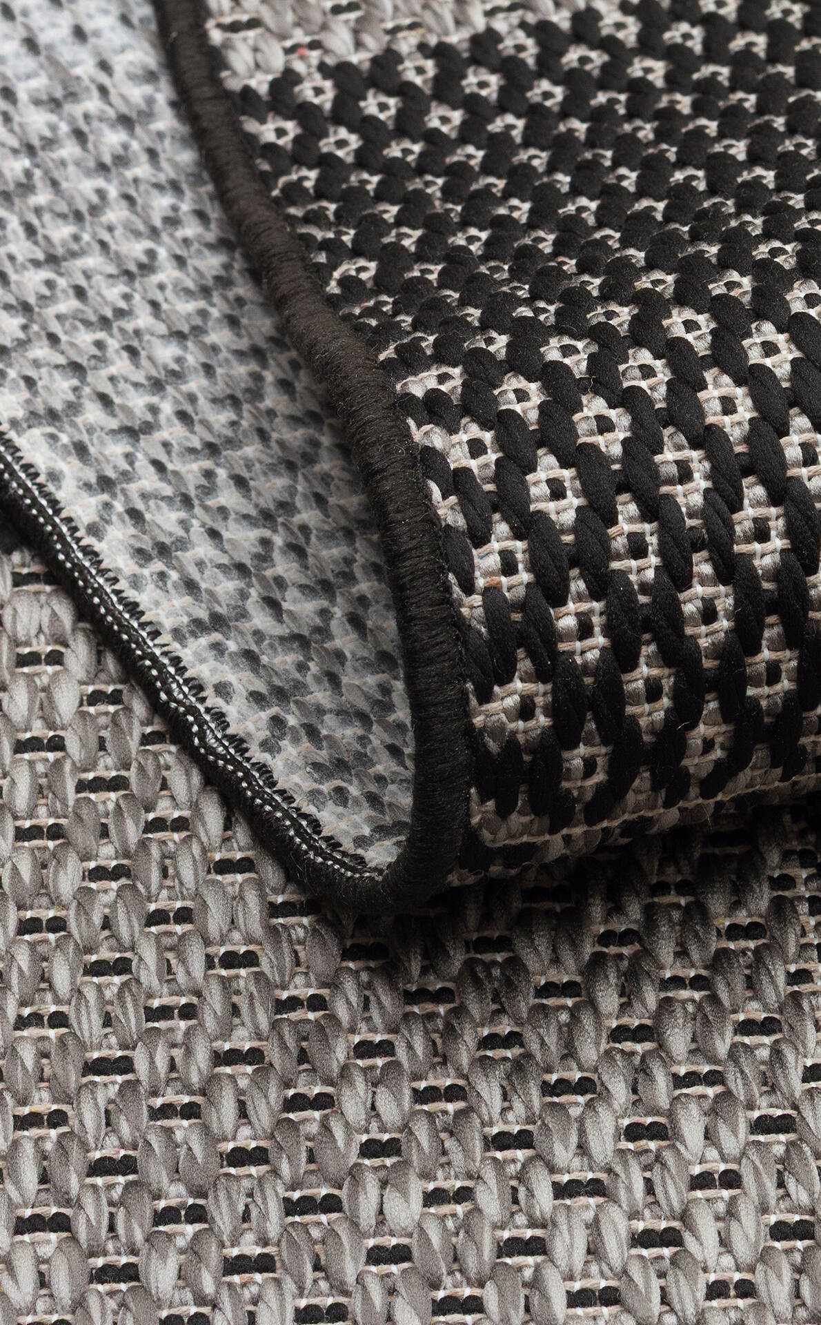Mono MNO 01 Koyu Gri - Yıkanabilir Kaymaz Kilim Halı
