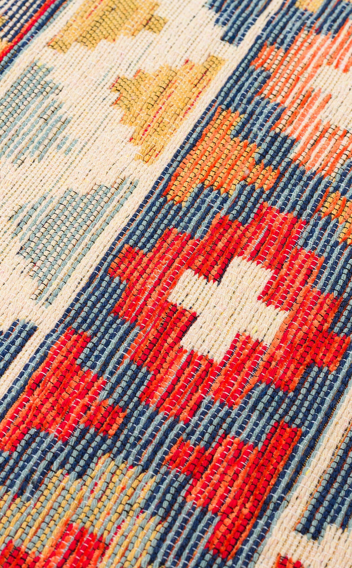 Nomad NMD 02 Mavi - Çift Taraflı Yıkanabilir Kilim | Otantik Kilim