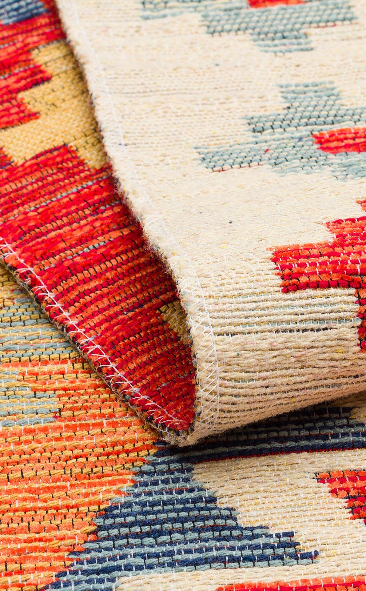 Nomad NMD 09 Çok Renkli - Çift Taraflı Yıkanabilir Kilim | Otantik Kilim