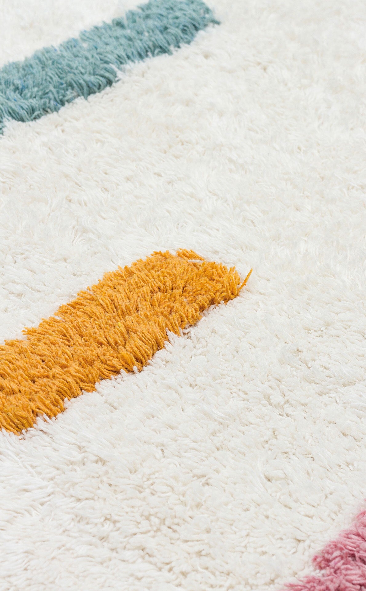 Cotton Boon XW CBN 03 Çok Renkli - Yıkanabilir Kaymaz Naturel Pamuk Bebek Halısı