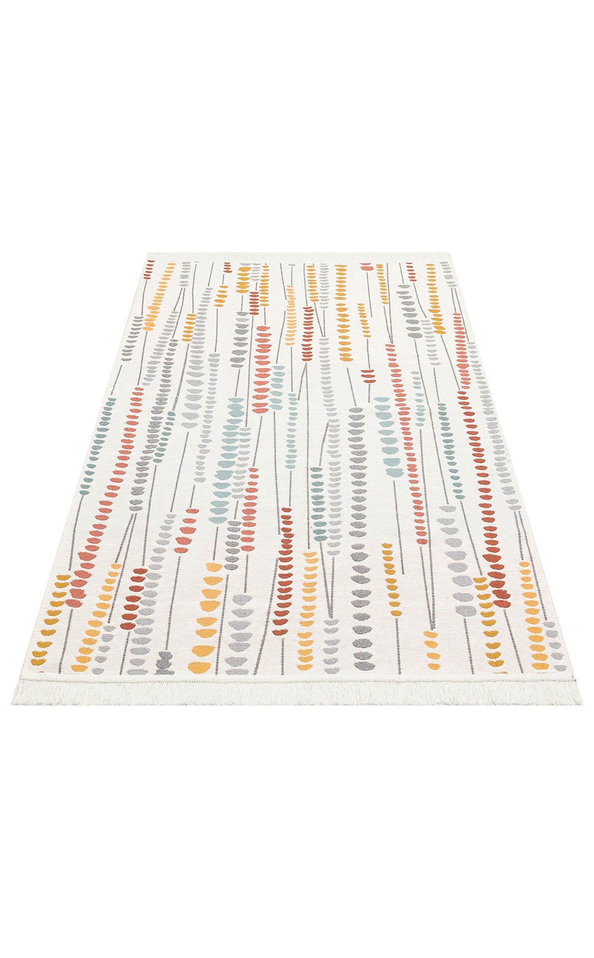 Arya AR 34 Çok Renkli - Yıkanabilir Çift Taraflı Modern Dokuma Kilim
