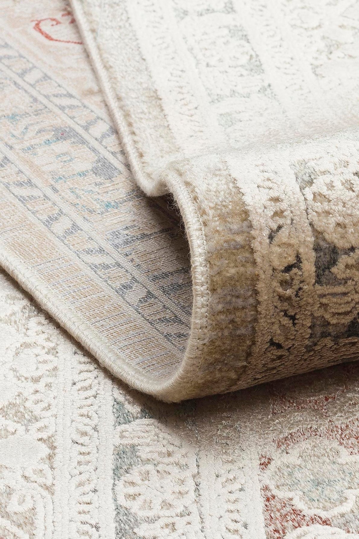 BBL 02 BEIGE - BABIL - Yumuşak Dokulu Vintage Esintilere Sahip Over-dyed Sık Dokuma Salon Halısı