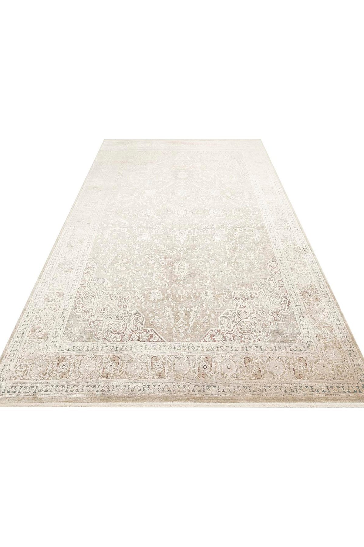 BBL 02 BEIGE - BABIL - Yumuşak Dokulu Vintage Esintilere Sahip Over-dyed Sık Dokuma Salon Halısı