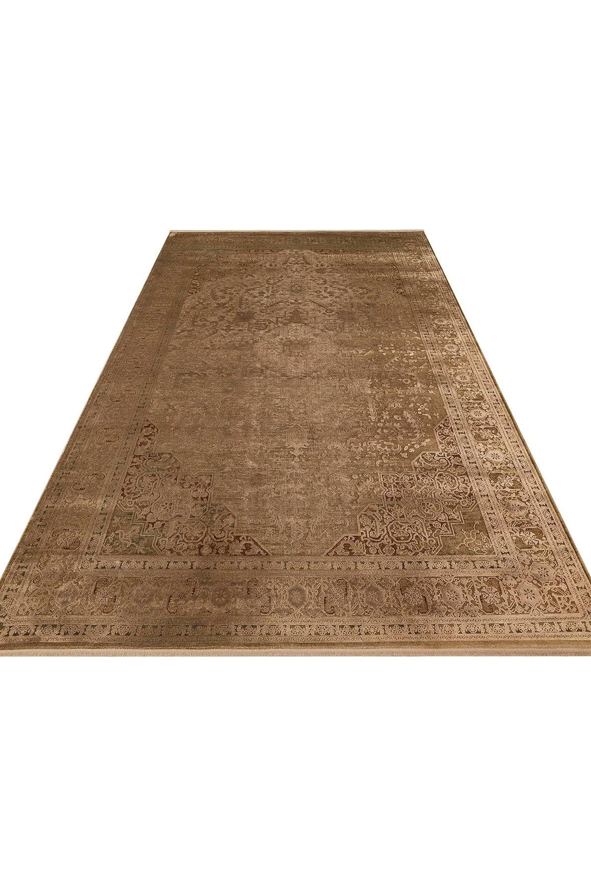 BBL 02 BRONZE - BABIL - Yumuşak Dokulu Vintage Esintilere Sahip Over-dyed Sık Dokuma Salon Halısı