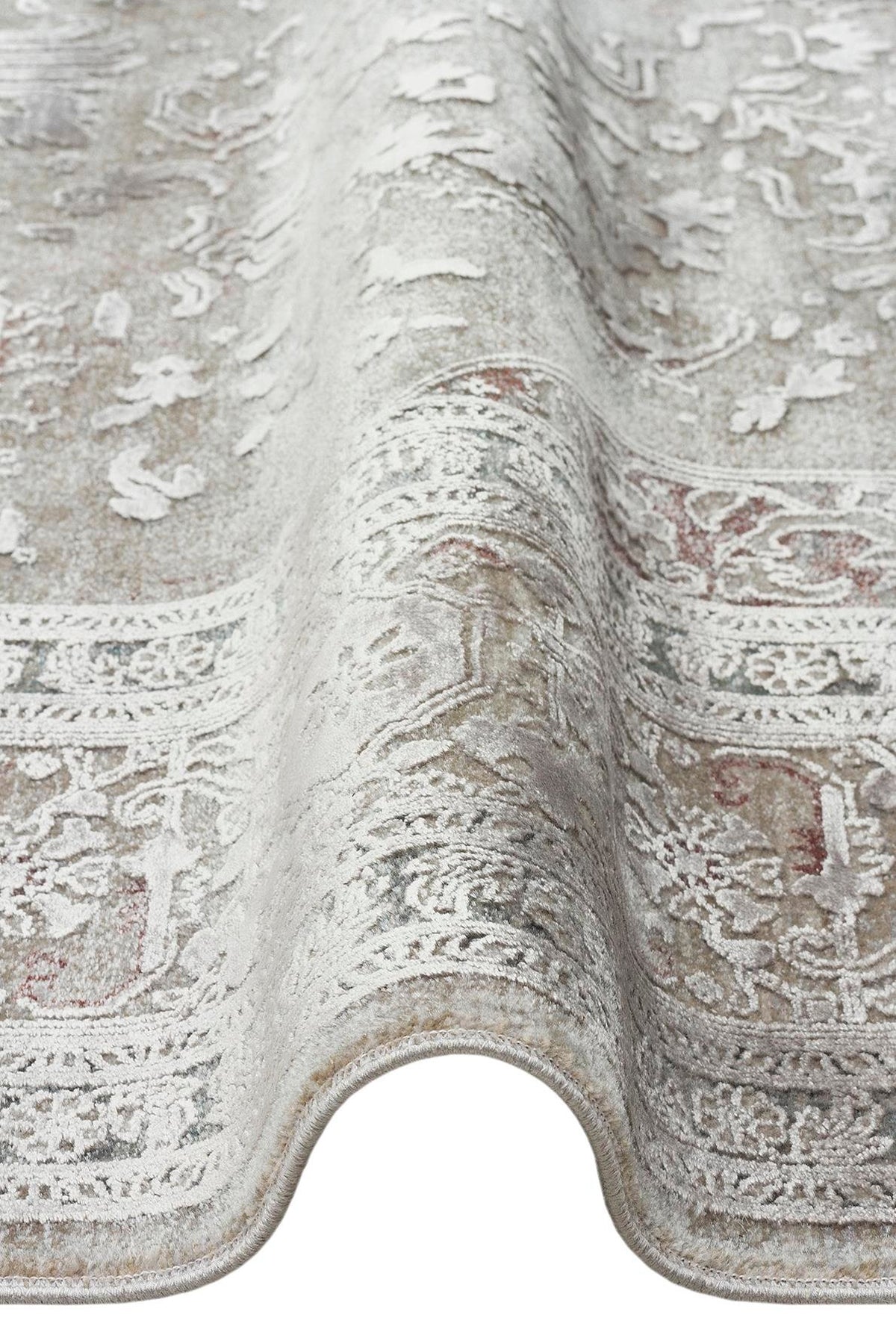 BBL 02 GREY - BABIL - Yumuşak Dokulu Vintage Esintilere Sahip Over-dyed Sık Dokuma Salon Halısı