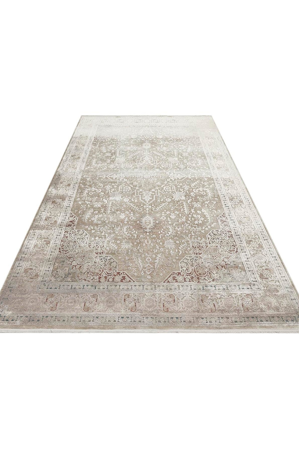 BBL 02 GREY - BABIL - Yumuşak Dokulu Vintage Esintilere Sahip Over-dyed Sık Dokuma Salon Halısı