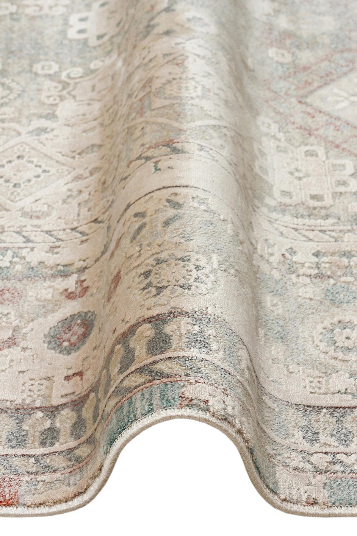 BBL 03 BEIGE - BABIL - Yumuşak Dokulu Vintage Esintilere Sahip Over-dyed Sık Dokuma Salon Halısı