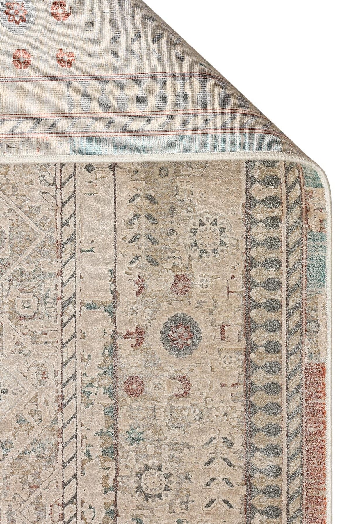 BBL 03 BEIGE - BABIL - Yumuşak Dokulu Vintage Esintilere Sahip Over-dyed Sık Dokuma Salon Halısı