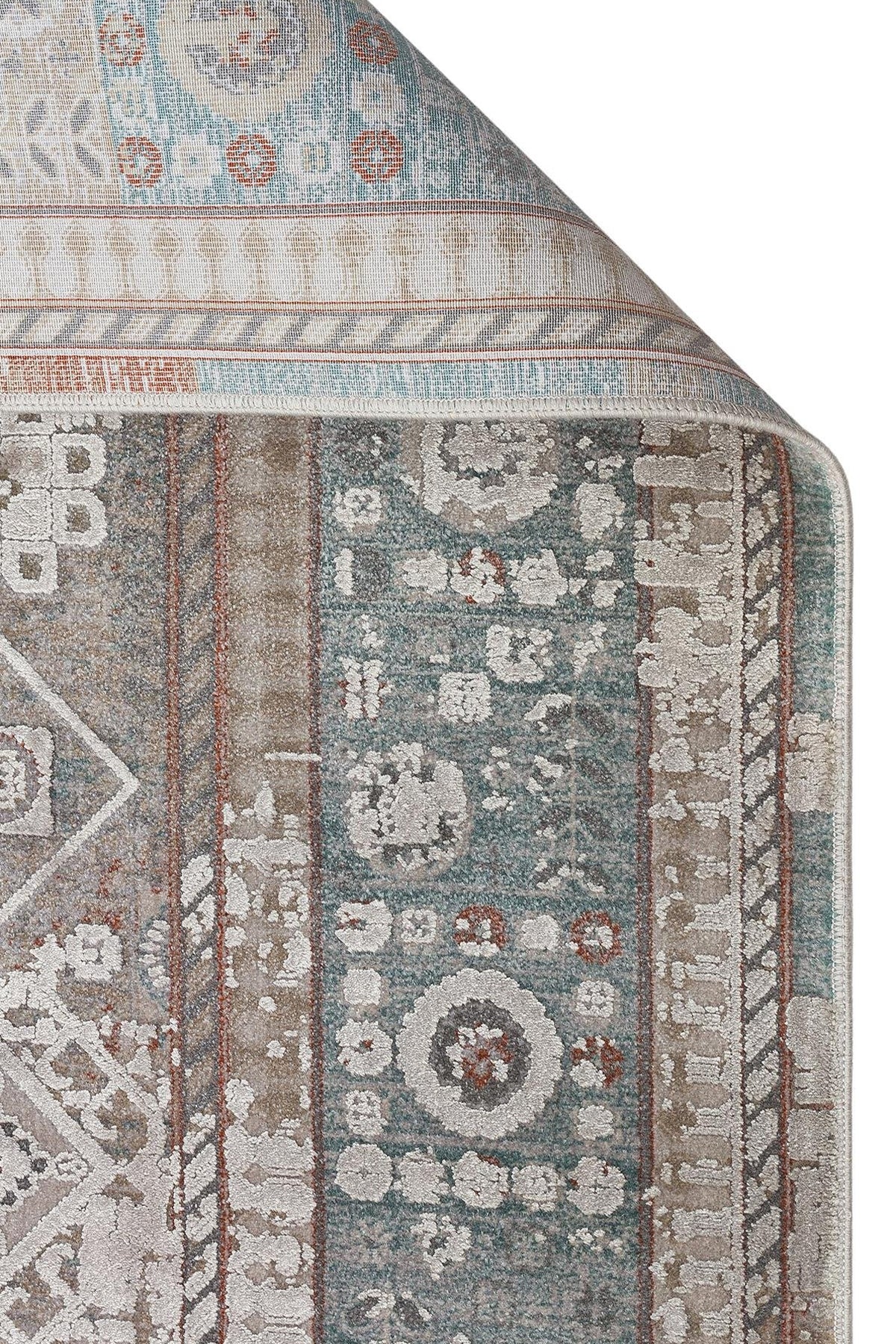 BBL 03 GREY - BABIL - Yumuşak Dokulu Vintage Sık Dokuma Salon Halısı