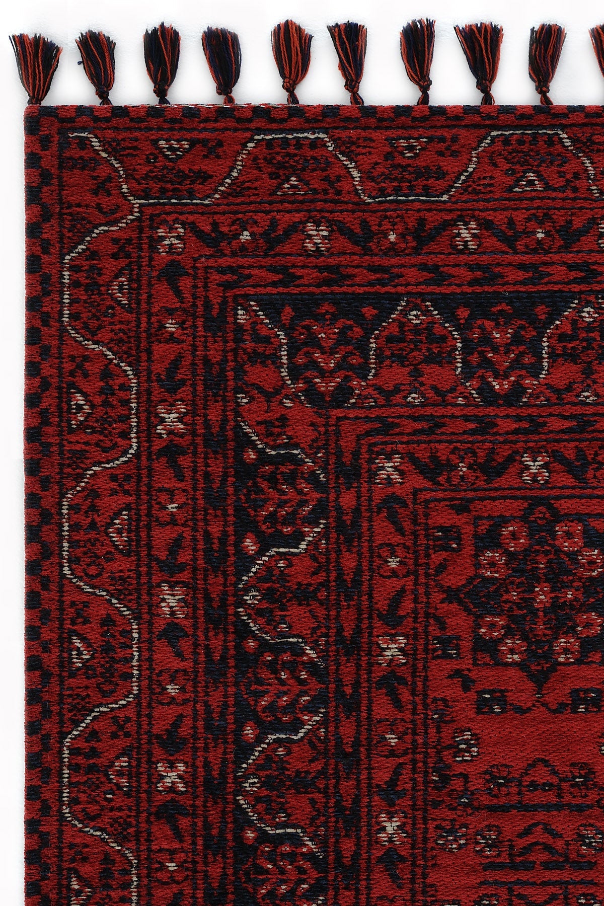 BHR 02 RED / Yağcıbedir Desenli Hav Toz Vermez Yıkanabilir Kaymaz İnce Dokuma Halı
