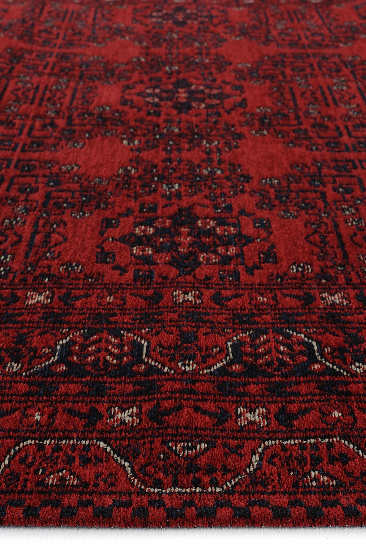 BHR 02 RED / Yağcıbedir Desenli Hav Toz Vermez Yıkanabilir Kaymaz İnce Dokuma Halı