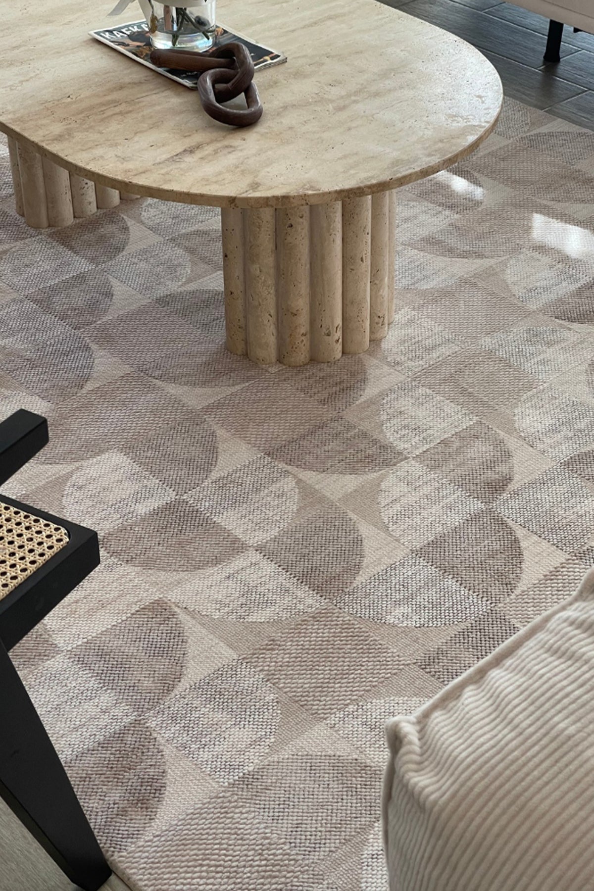 Truva 6622 Bej - Modern Akrilik Salon Halısı