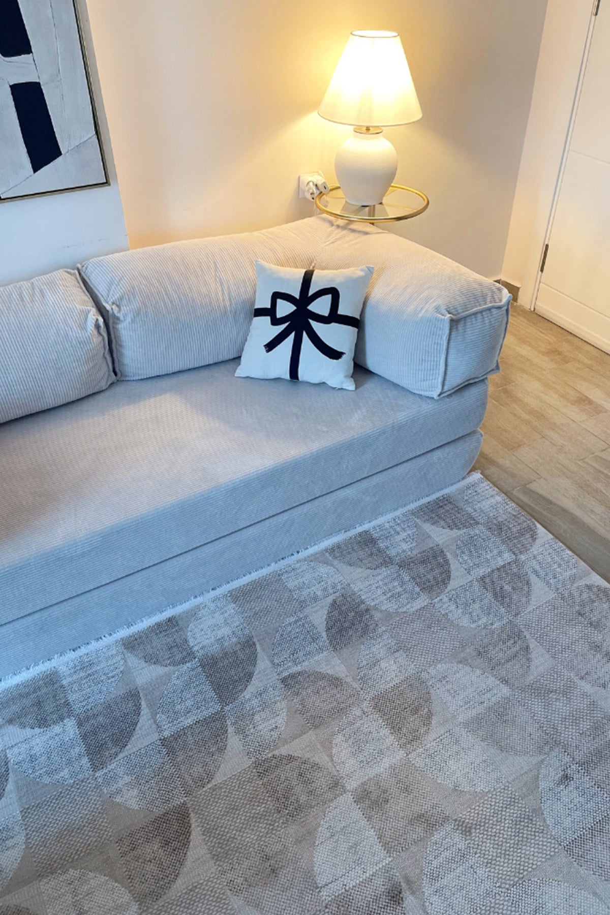 Truva 6622 Bej - Modern Akrilik Salon Halısı